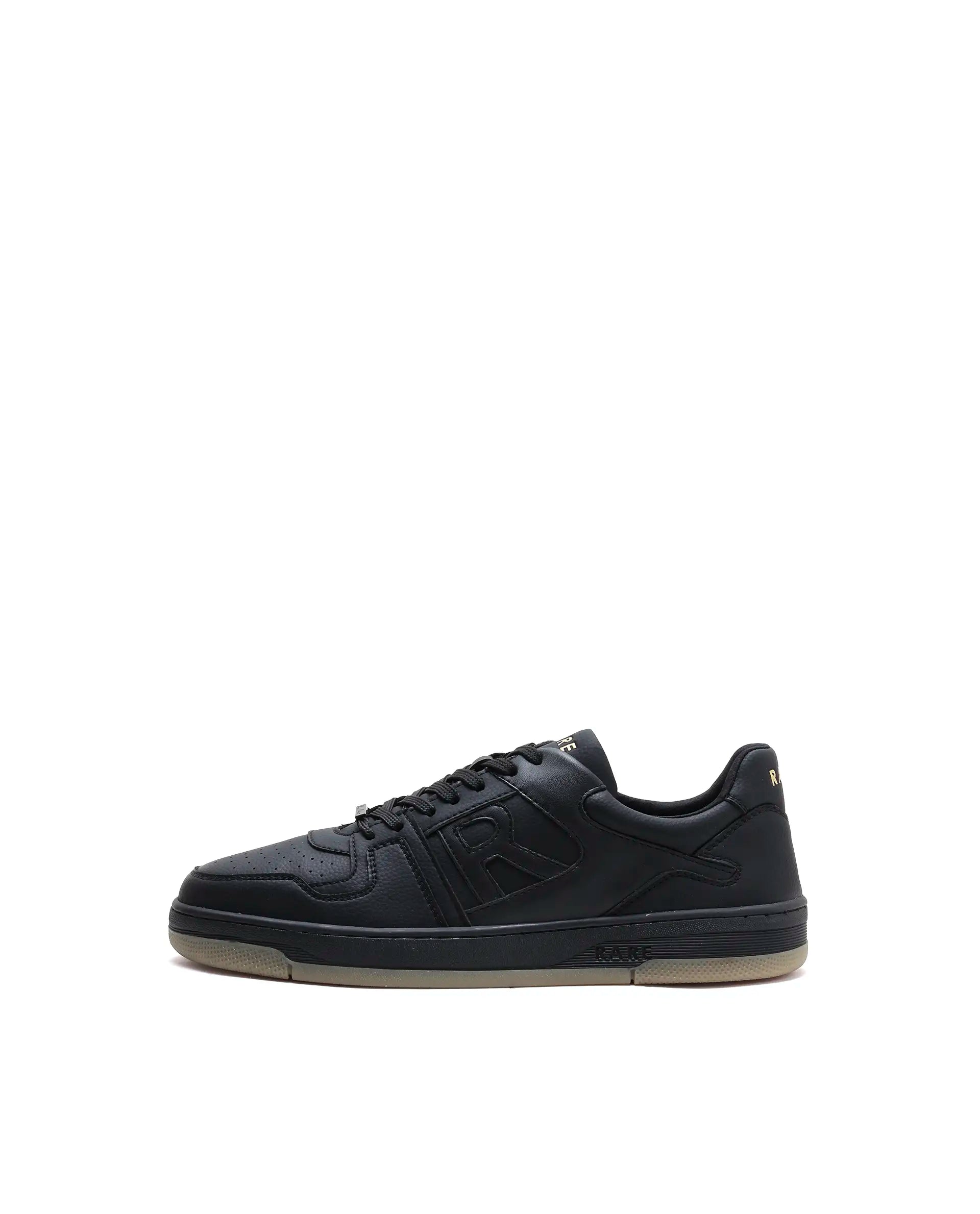 Rarez Men's Zyro Black Micro Fiber Sneaker