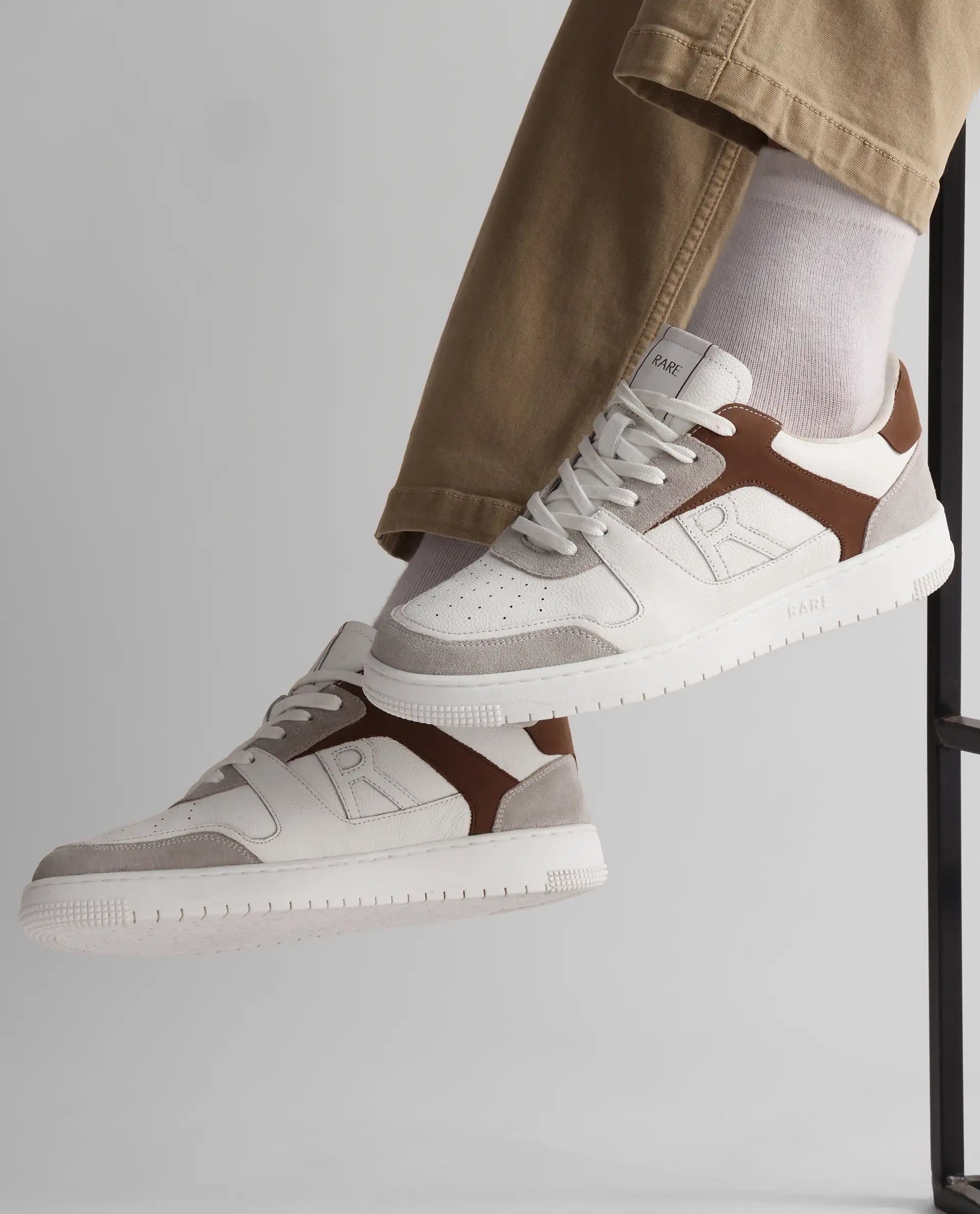 Rare Rabbit Men's Zouk Brown Lace-Up Closure Sneaker