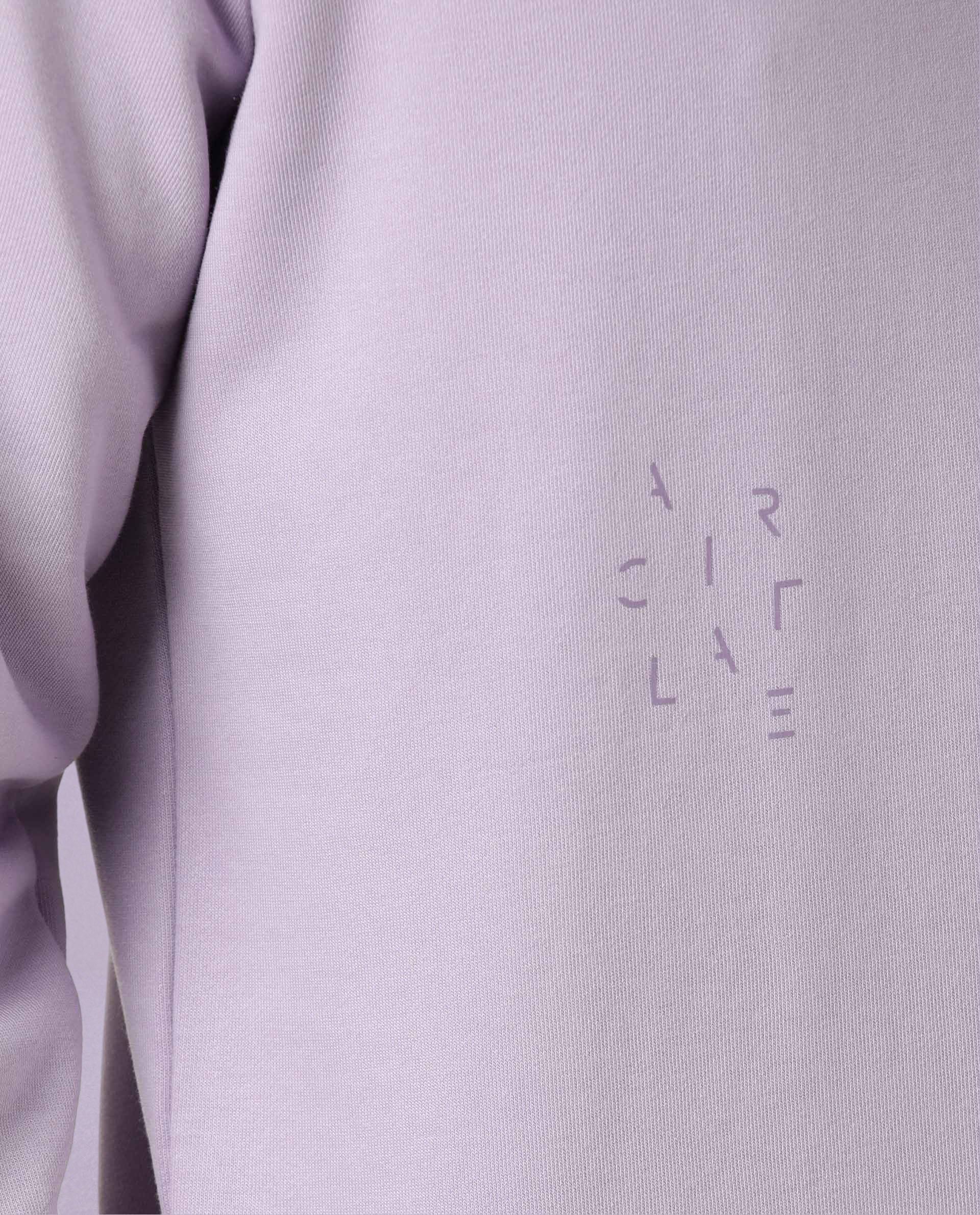 Rare Rabbit Articale Men's Arum Powder Lilac Cotton Fabric Full Sleeves Solid Sweatshirt