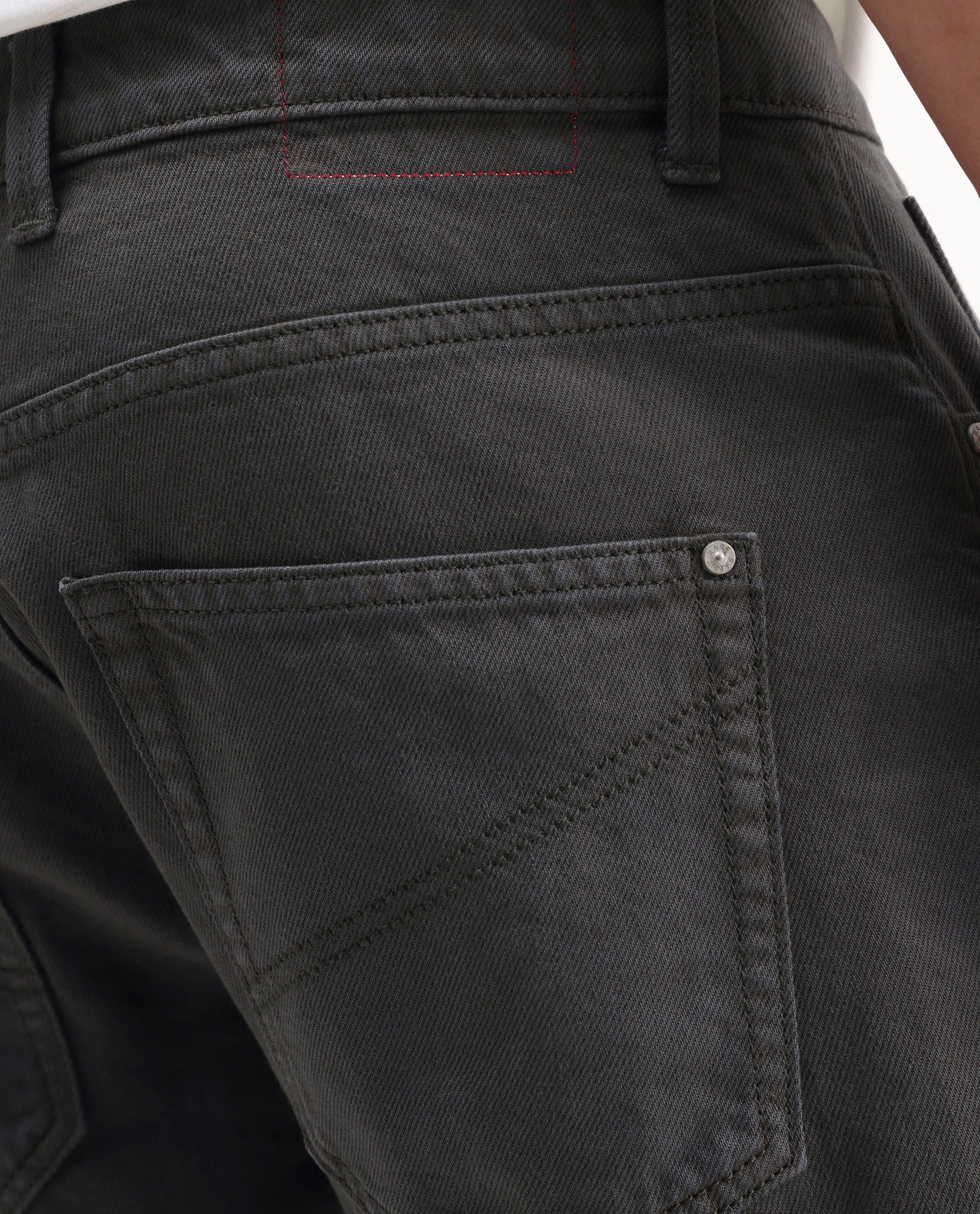 Rare Rabbit Men's Arvi-2 Dark Grey Cotton Blend Plain Dond Carrot Fit Jeans