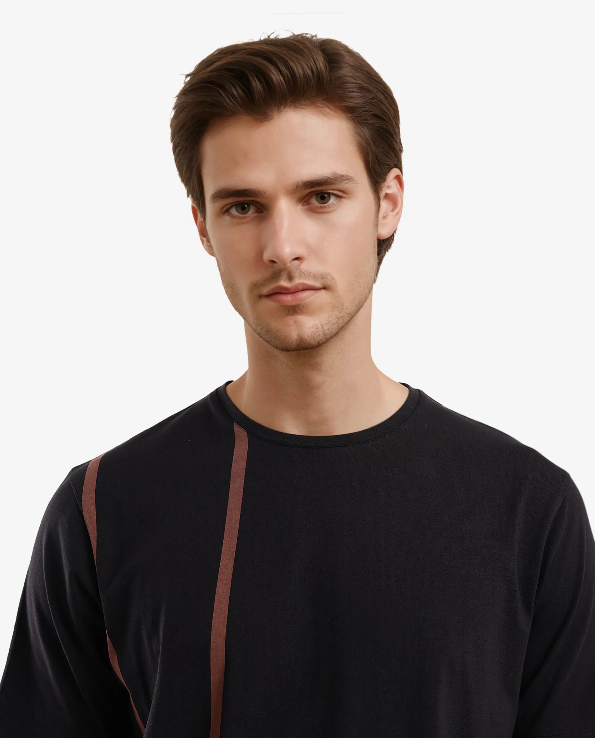 Rare Rabbit Men Chael Black Short Sleeve Crew Neck Graphic Print T-Shirt