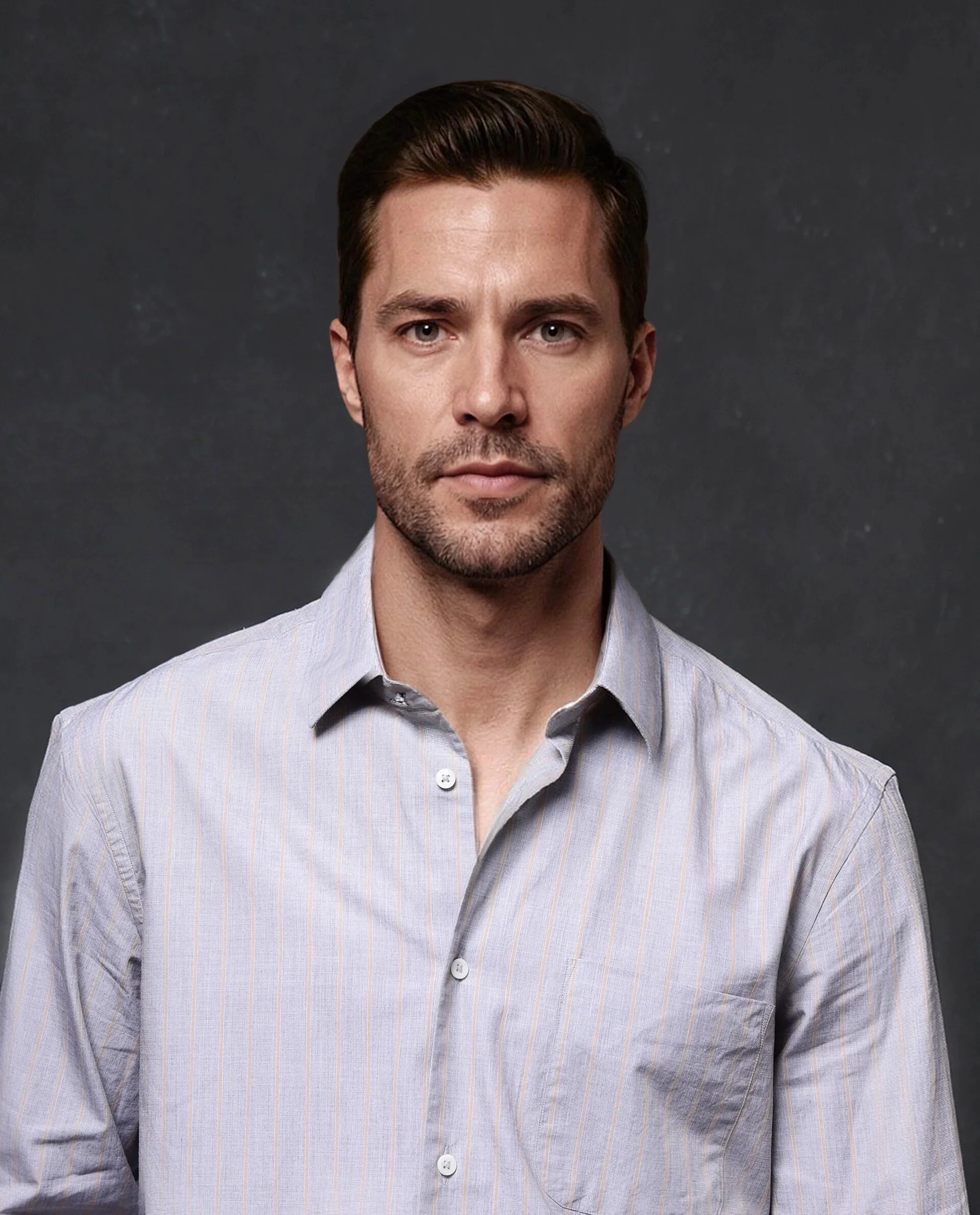 Rare Rabbit Men Charl Beige Cotton Fabric Full Sleeve Regular Fit Self Stripe Dobby Shirt