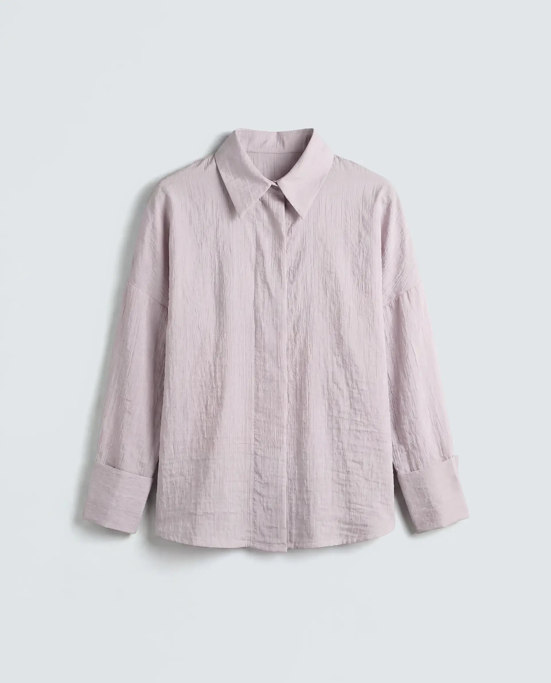Rareism Women's Davi Light Green Viscose Blend Full Sleeve Collared Relaxed Plain Shirt