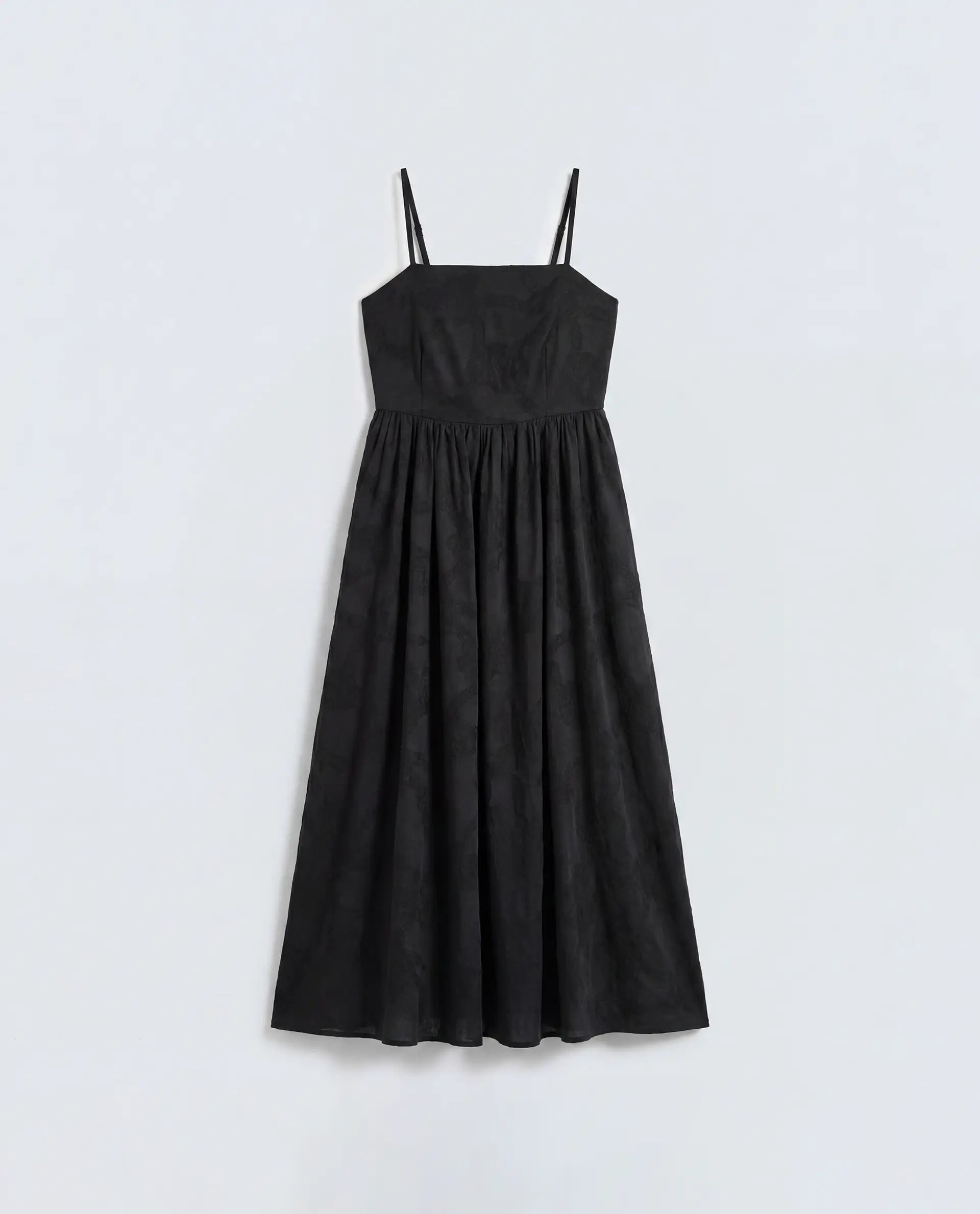 Rareism Women's Dosthu Black Viscose Blend Tube Elastic Fit And Flare Jacquard Print Dress