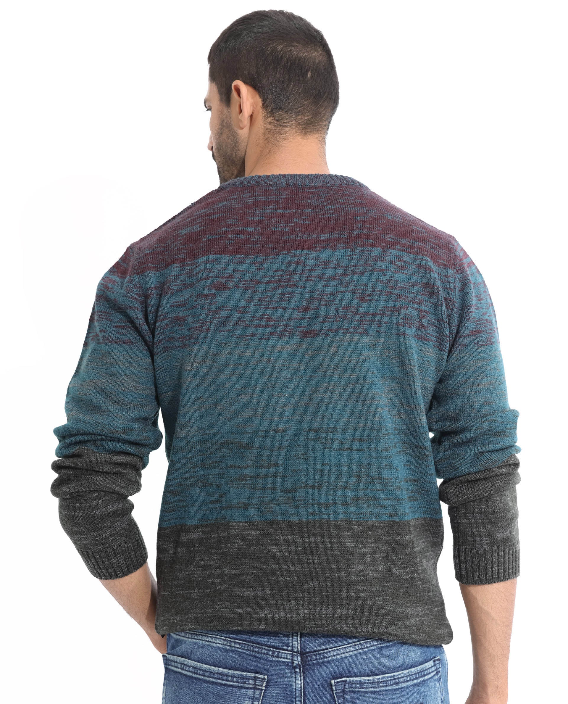 Rare Rabbit Mens Grindle Pink Sweater Full Sleeve Crew Neck Solid