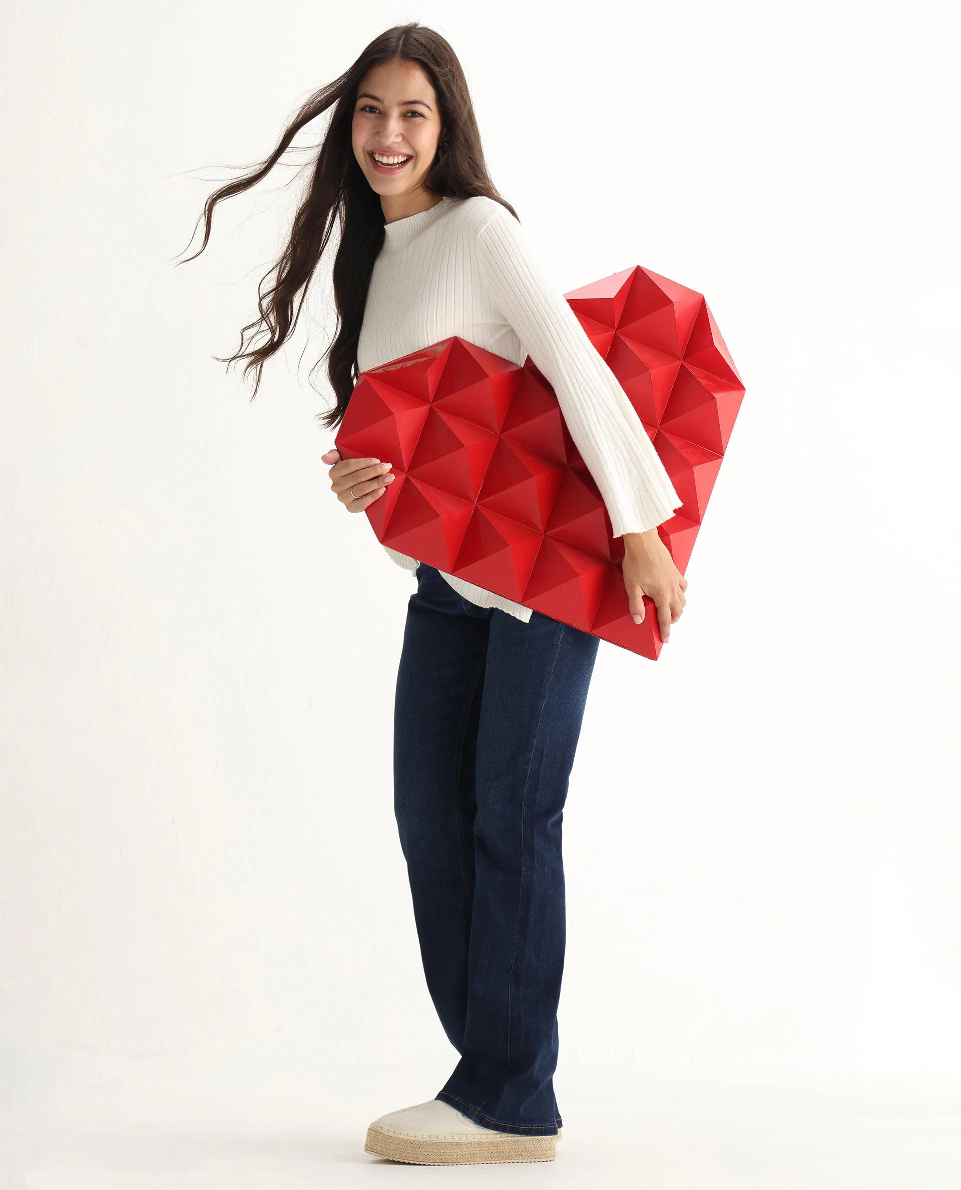 Rareism Women's Hadley Dark Blue Cotton Blend Plain Ankle Length Iconic Bootcut Jeans