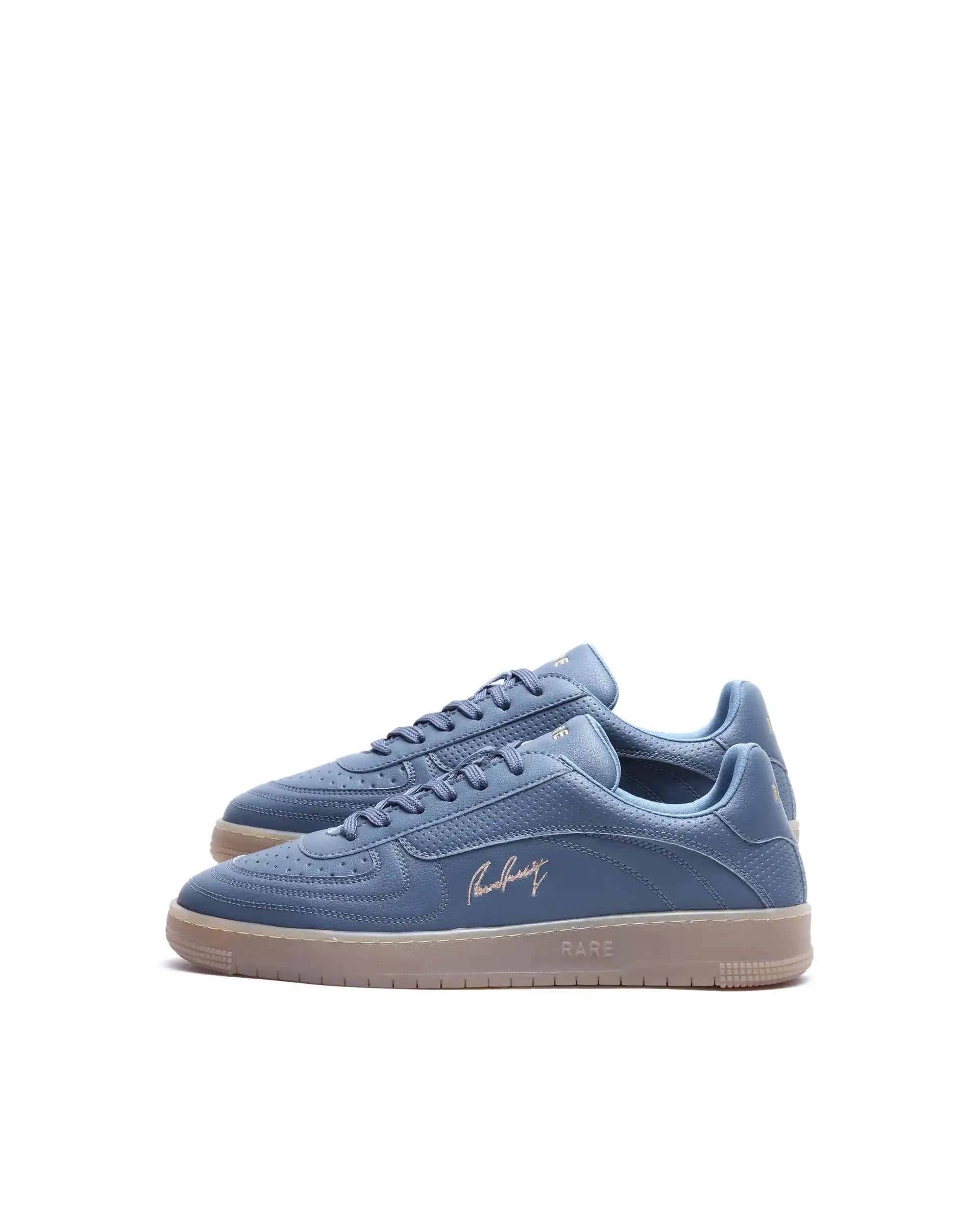 Rare Rabbit Men's Agno Navy Micro Leather Sneaker