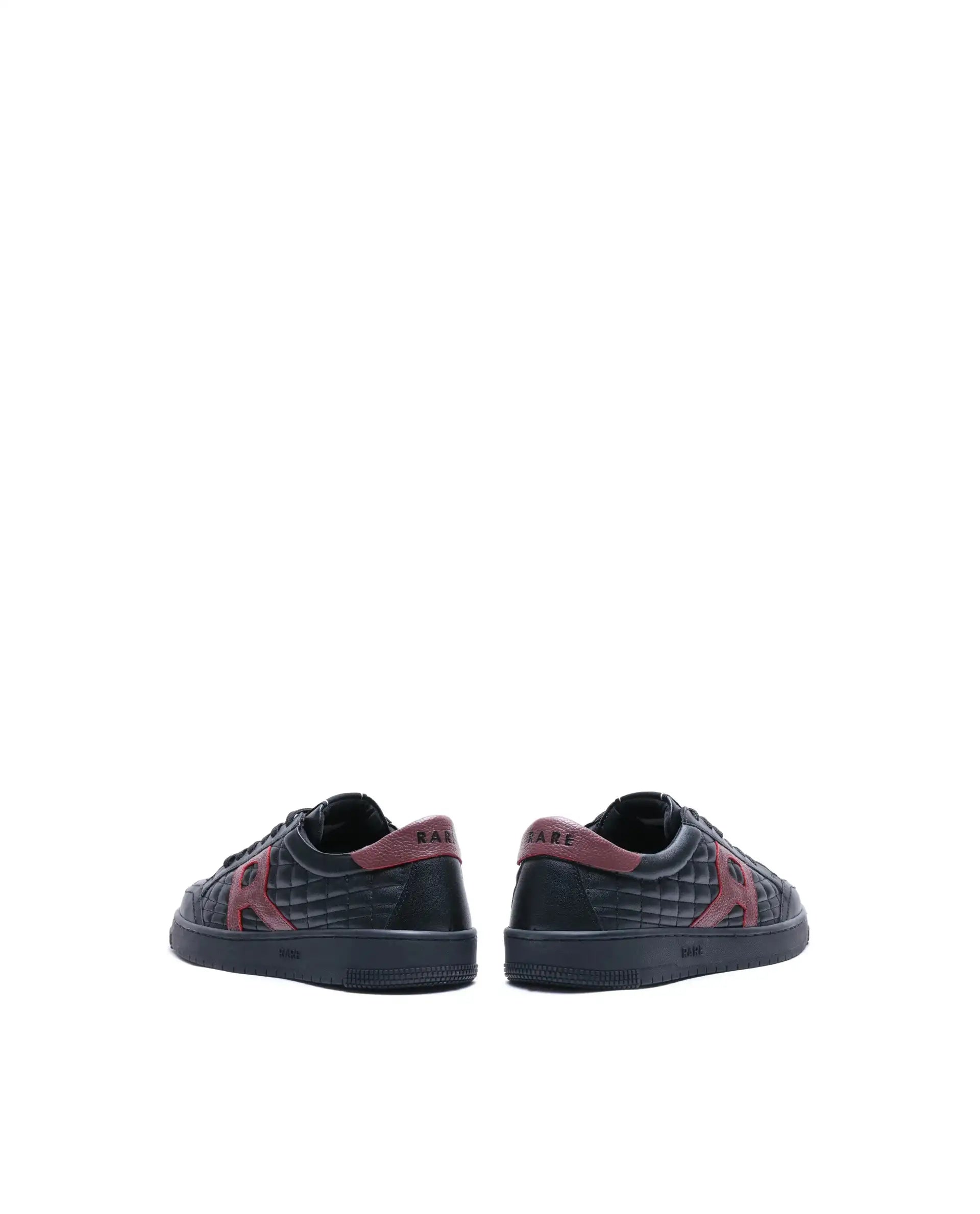 Rare Rabbit Men's Alto Black Micro Leather Sneaker