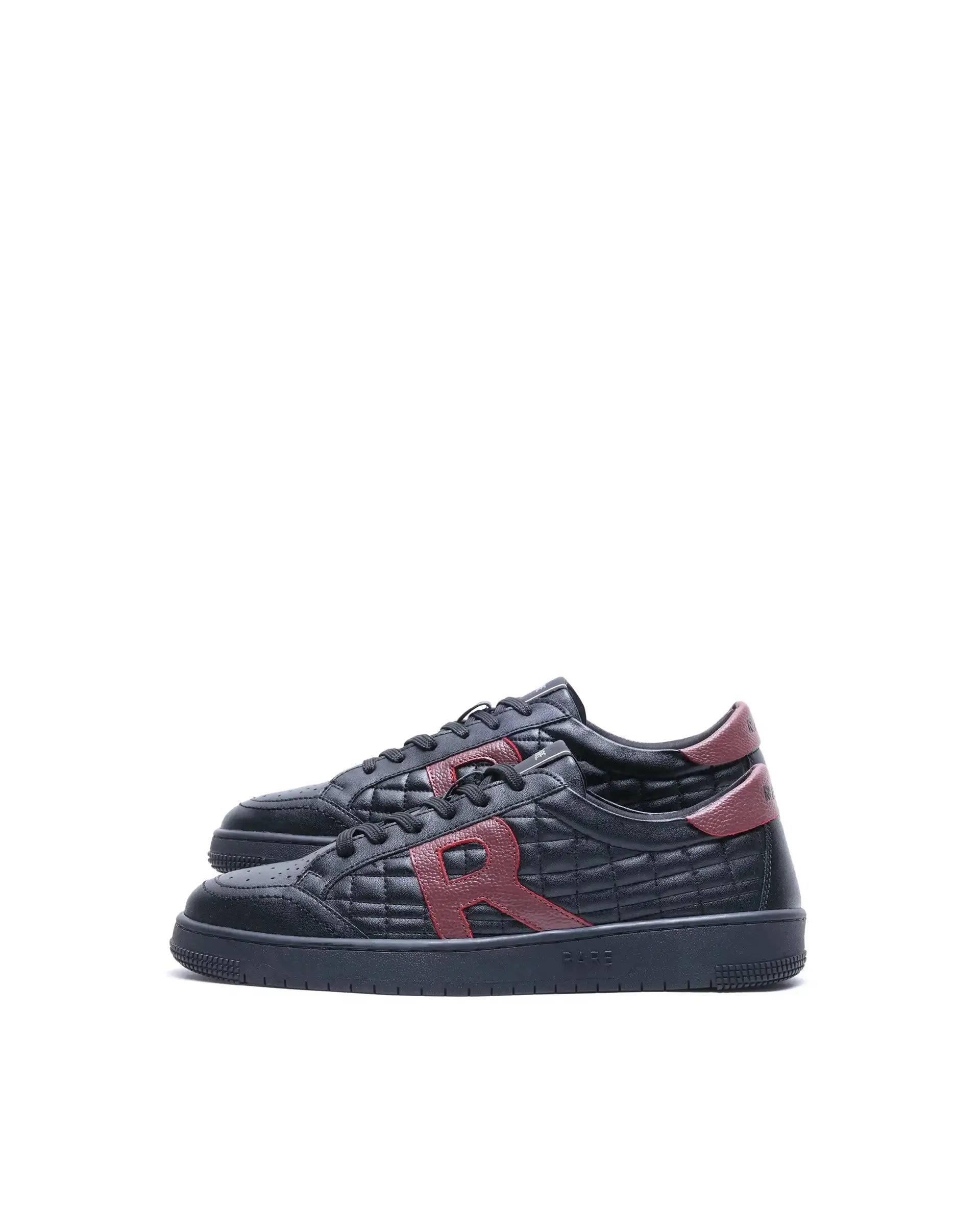 Rare Rabbit Men's Alto Black Micro Leather Sneaker