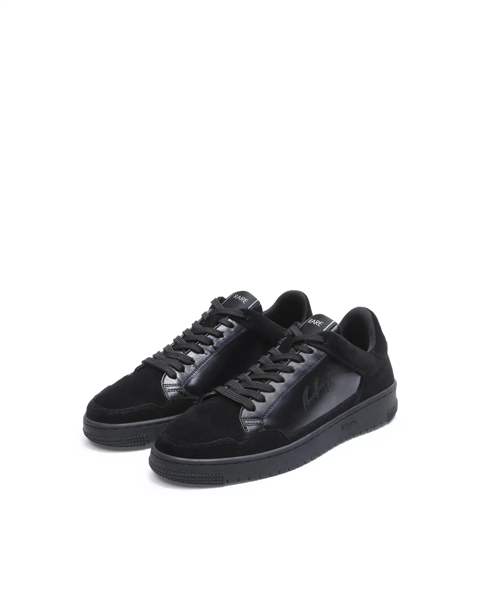 Rare Rabbit Men's Amigo Black Parachute Lace-Up Closure Sneaker