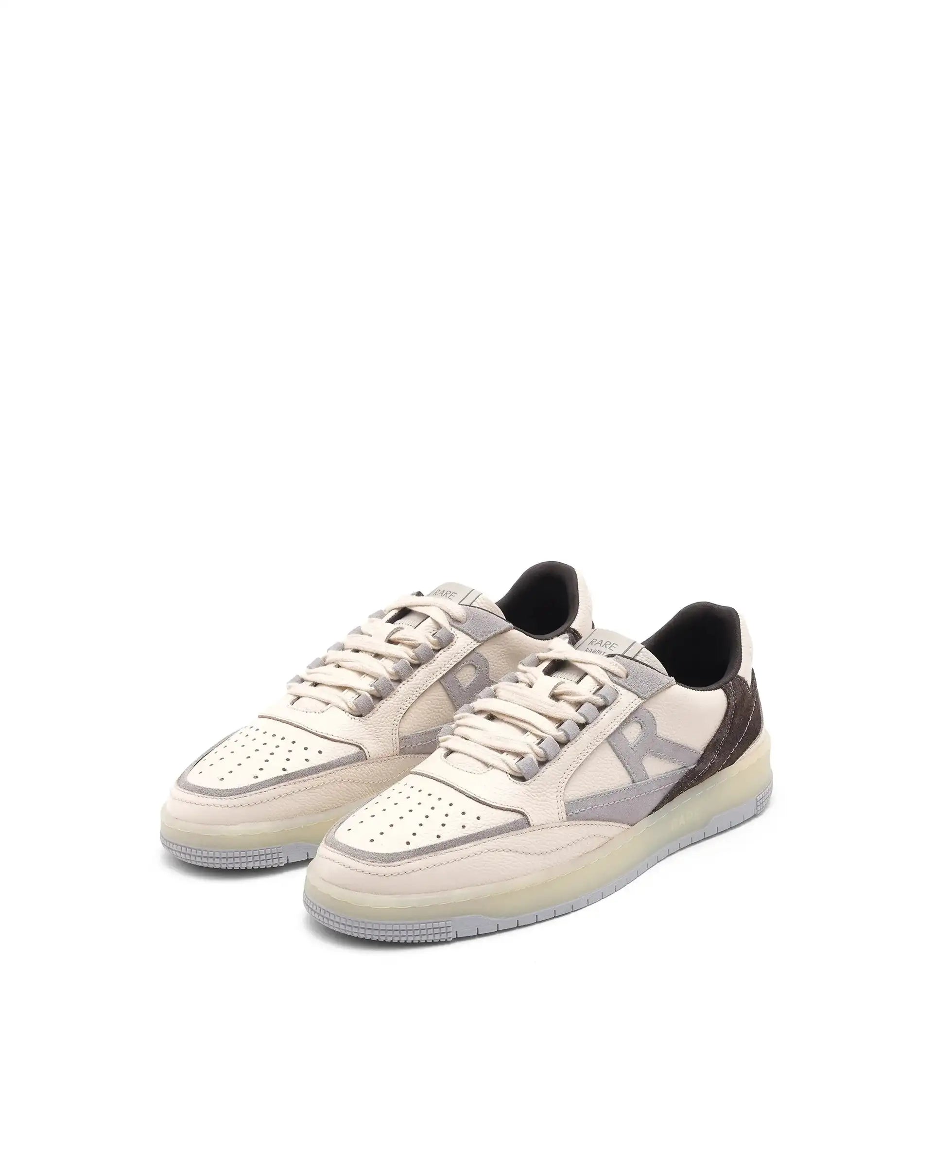 Rare Rabbit Men's Amur Off White Plain Shoes