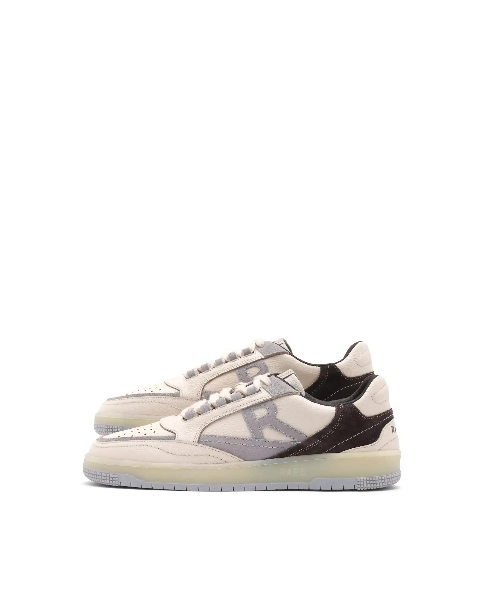 Rare Rabbit Men's Amur Off White Plain Shoes