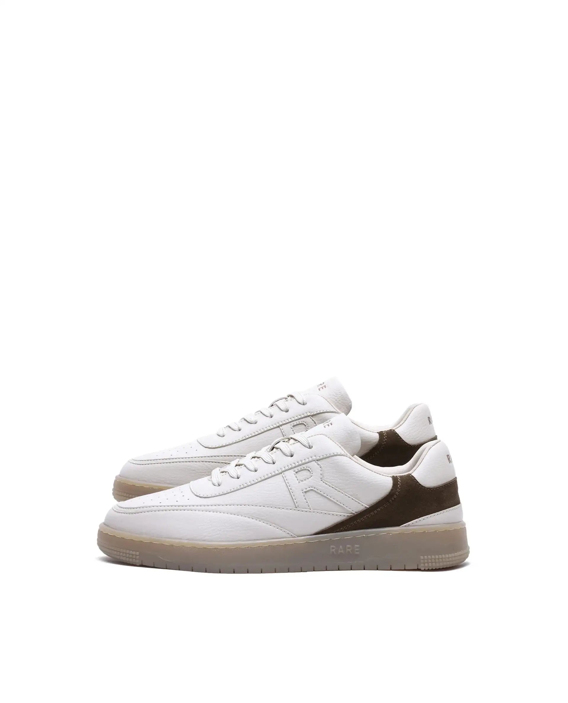 Rare Rabbit Men's Aron Beige Micro Fiber Leather Sneaker