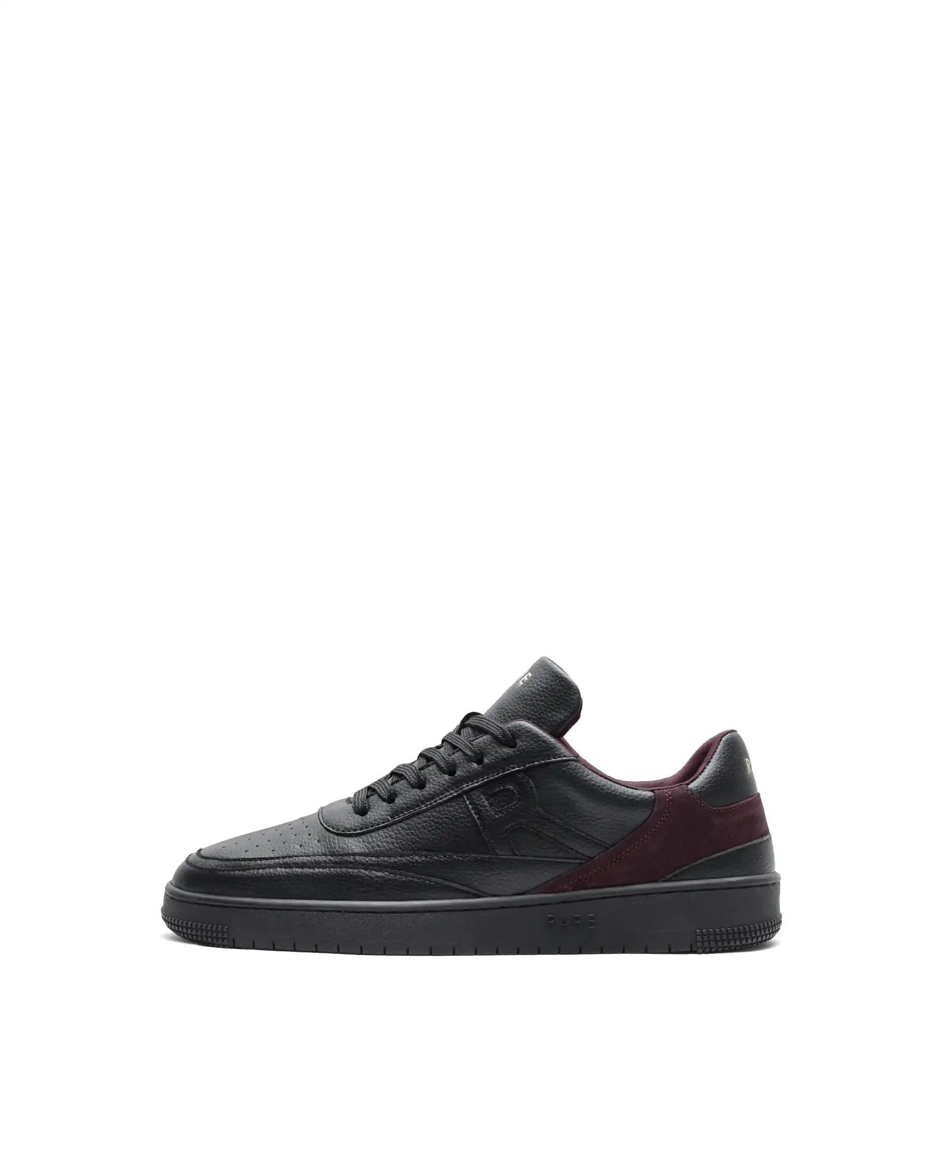 Rare Rabbit Men's Aron Black Micro Leather Sneaker