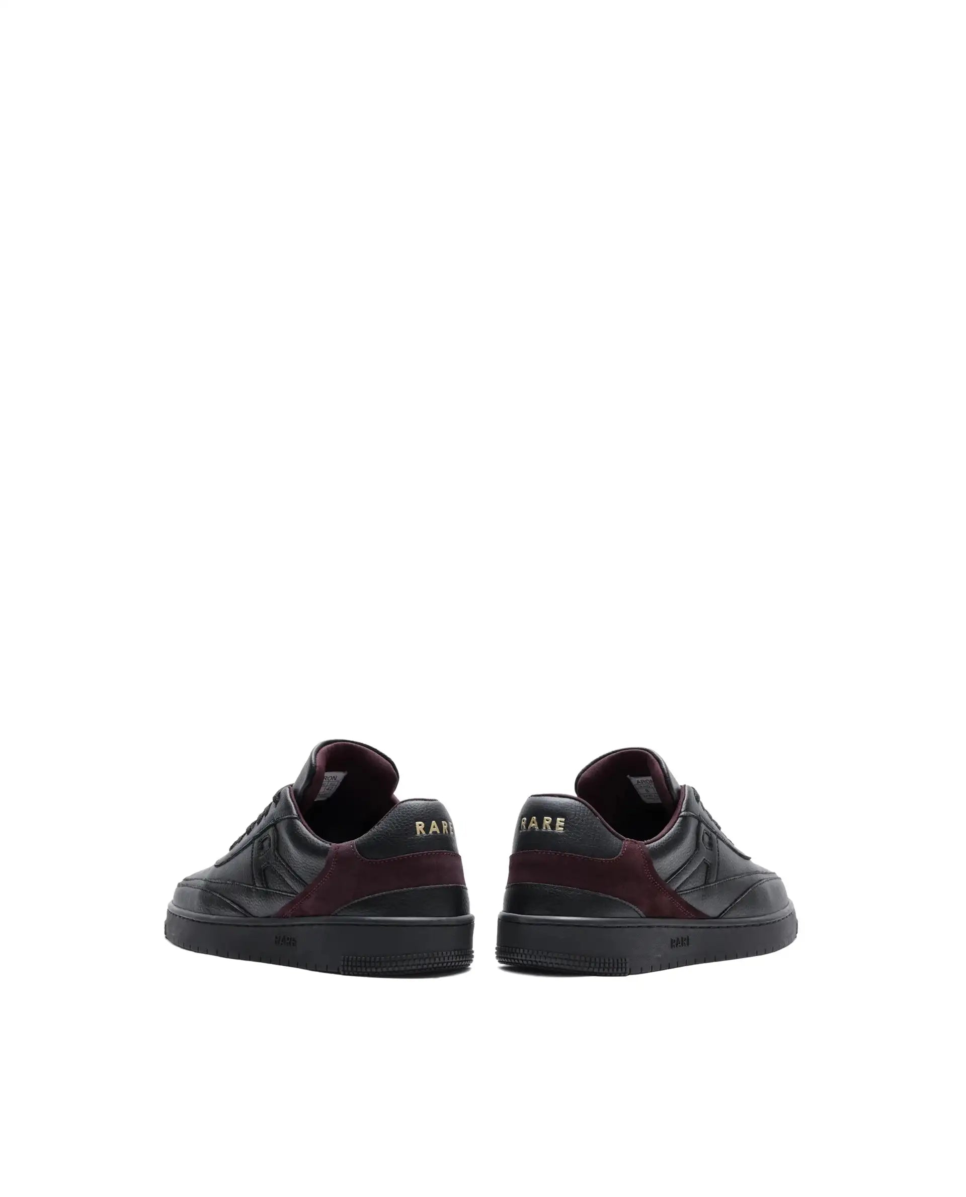 Rare Rabbit Men's Aron Black Micro Leather Sneaker