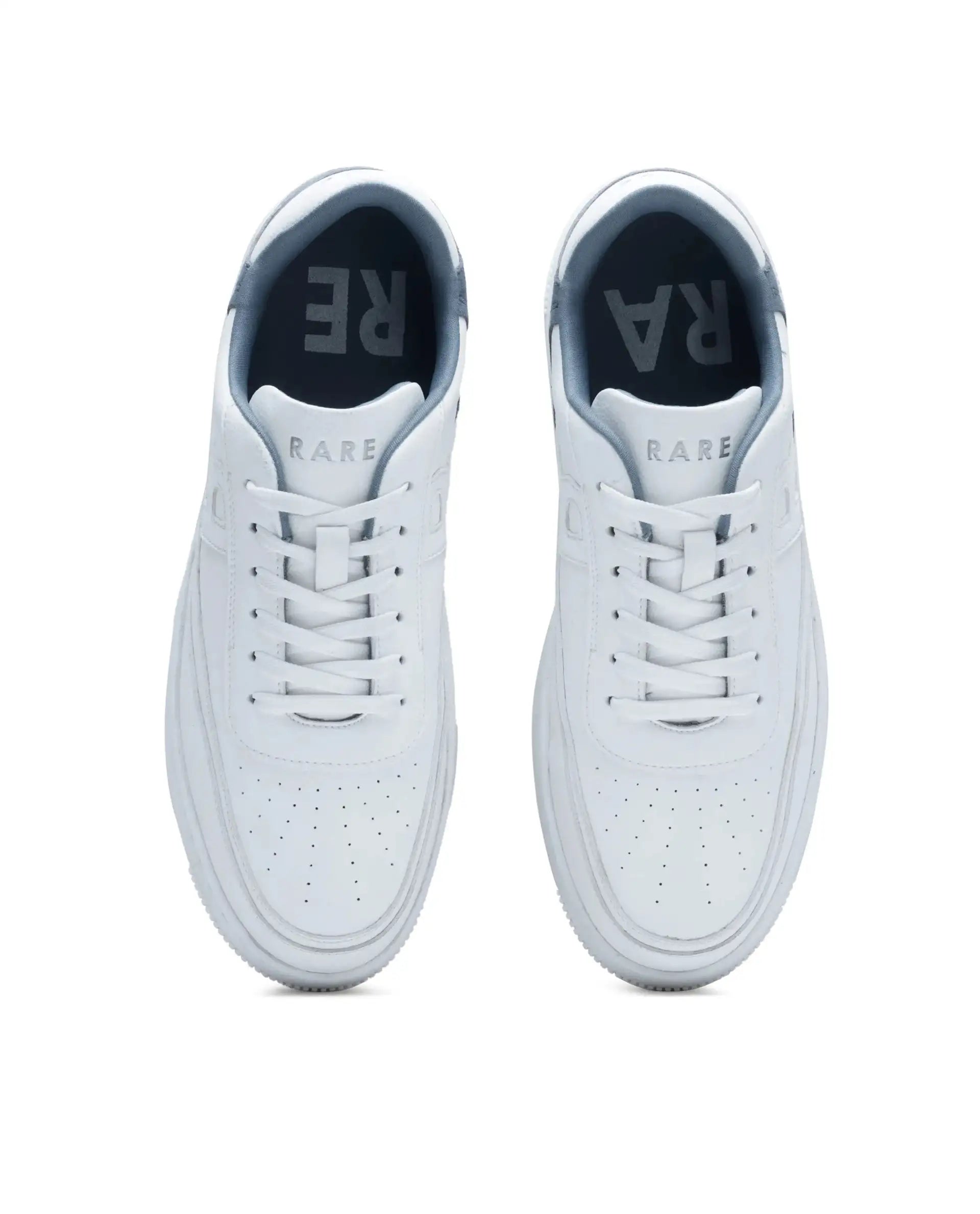 Rare Rabbit Men's Aron White Micro Leather Sneaker
