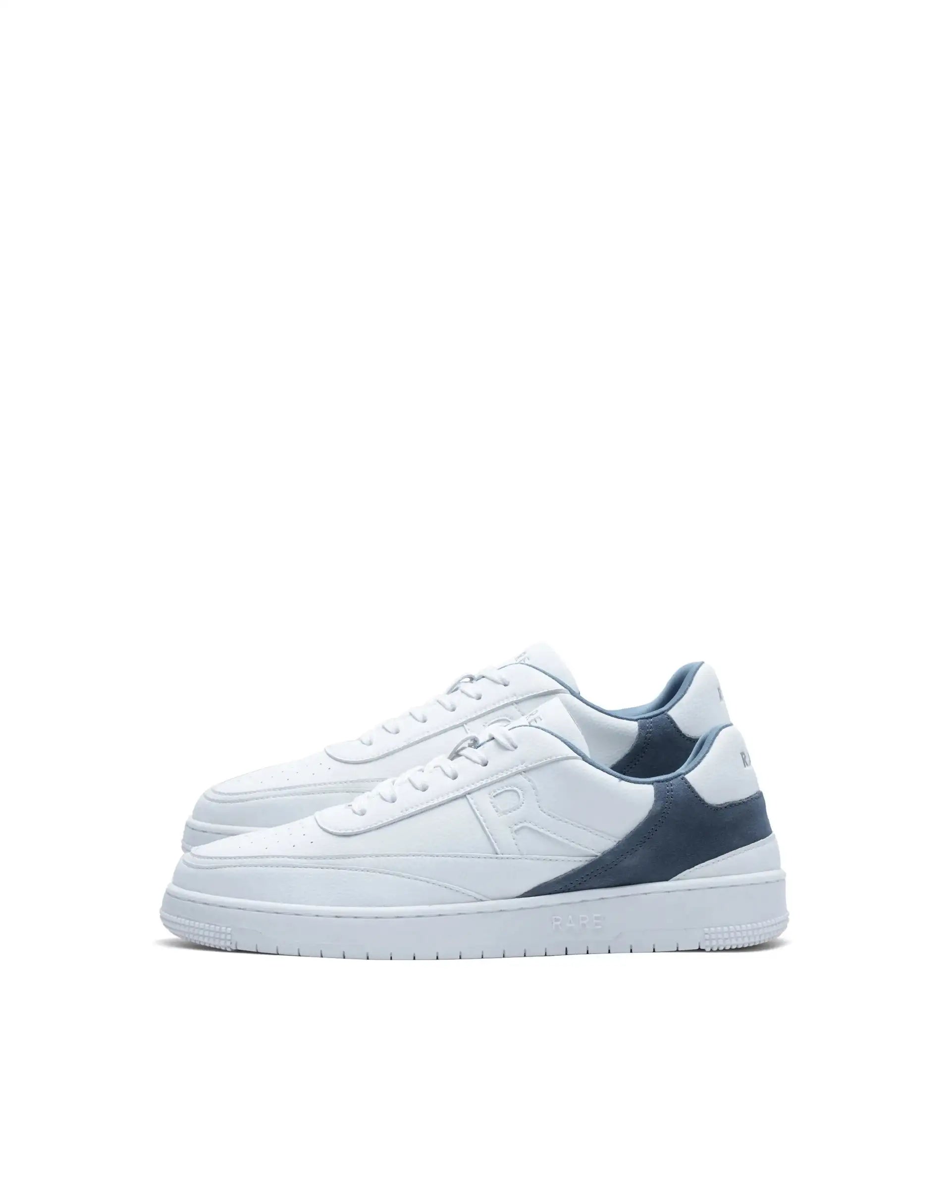 Rare Rabbit Men's Aron White Micro Leather Sneaker