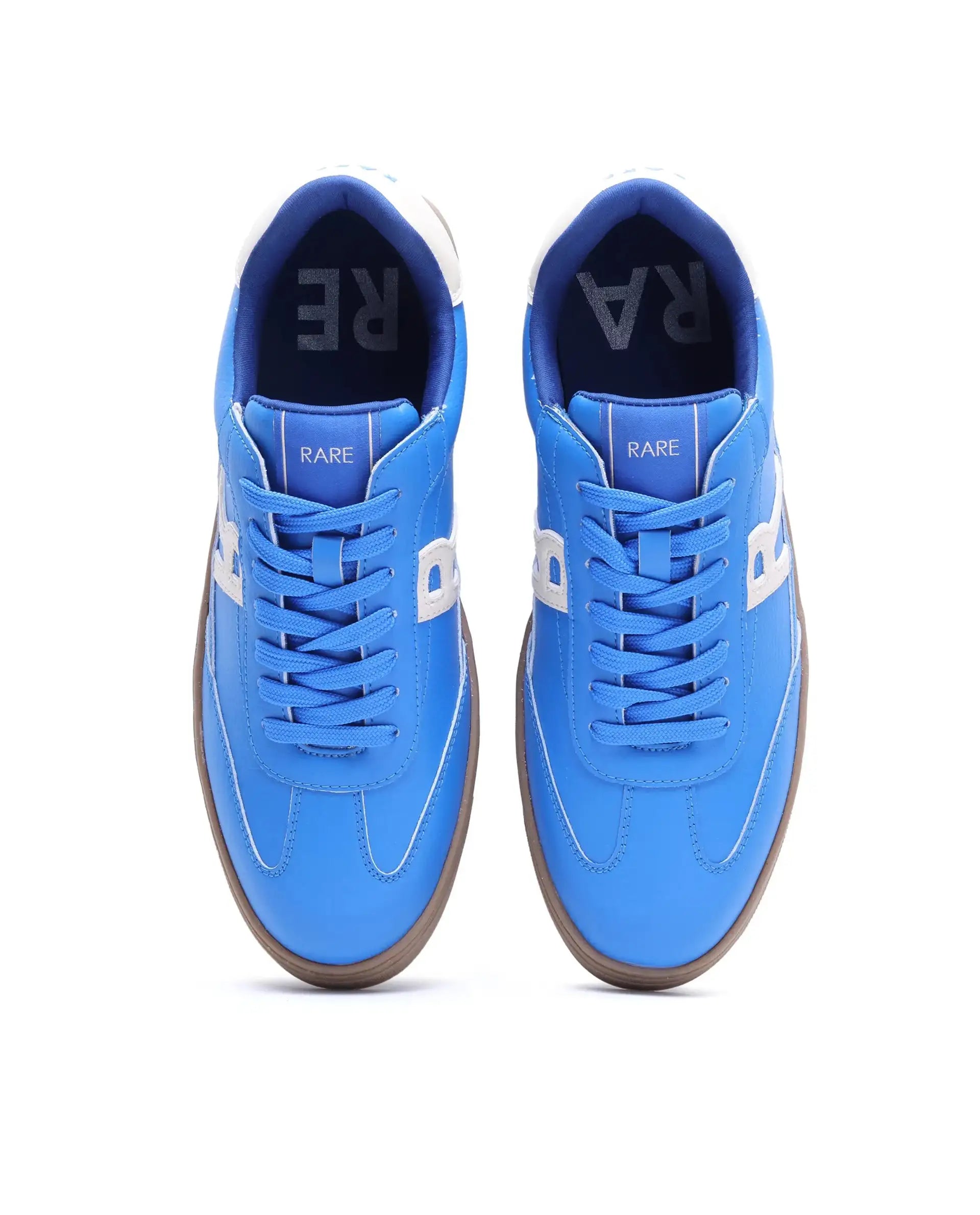 Rare Rabbit Men's Athens Blue Micro Leather Sneaker