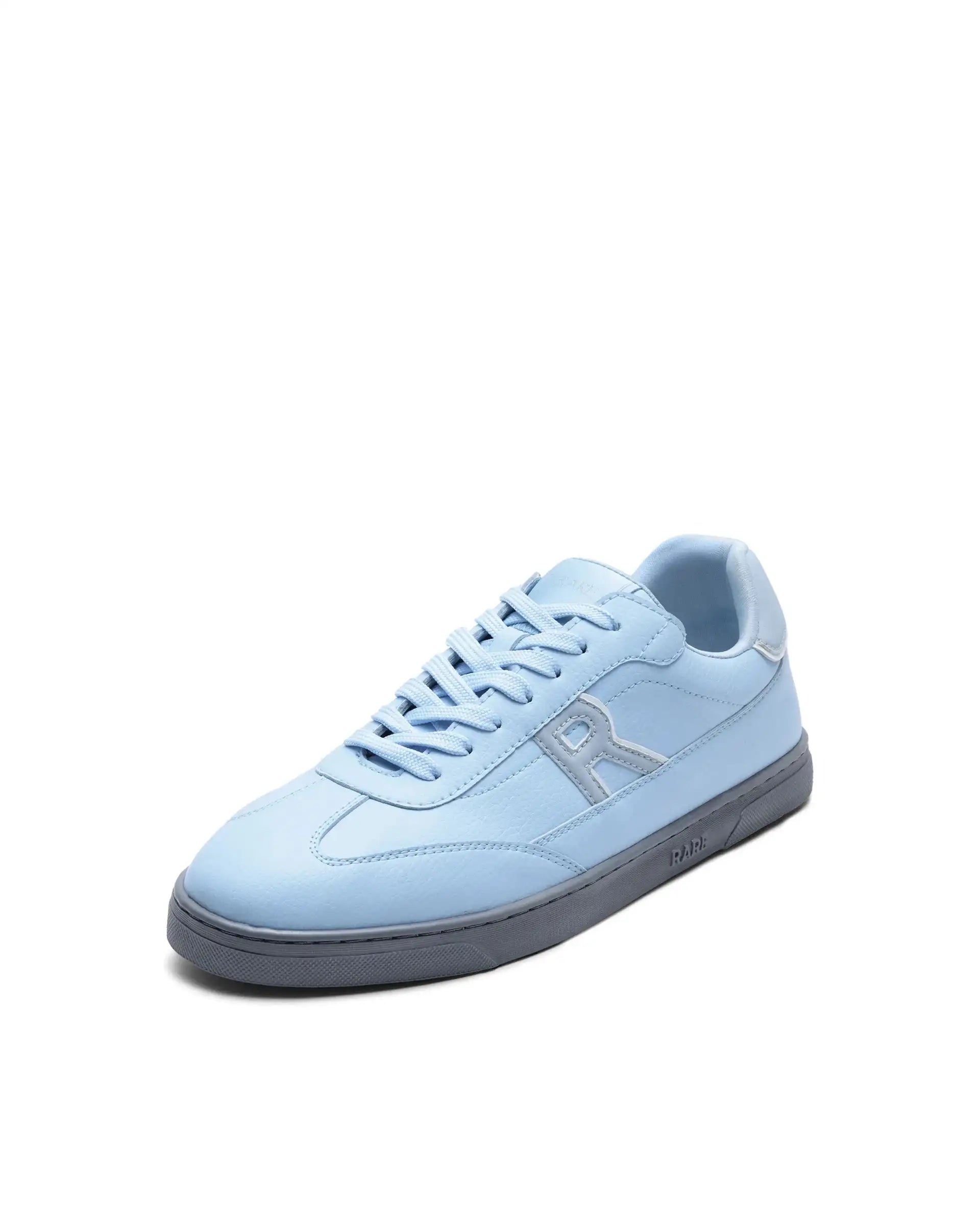 Rare Rabbit Men's Athens Ice Blue Micro Leather Sneaker