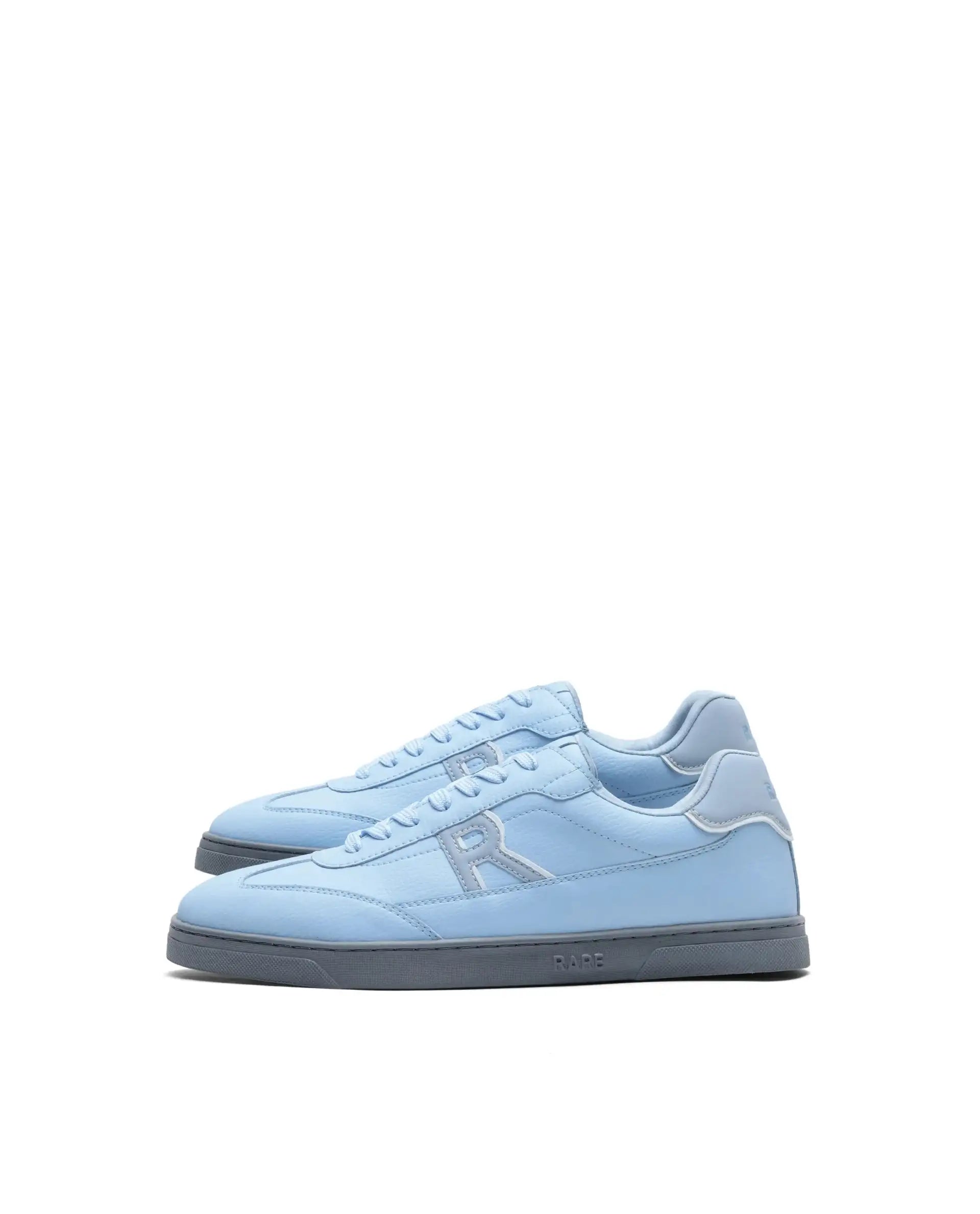 Rare Rabbit Men's Athens Ice Blue Micro Leather Sneaker