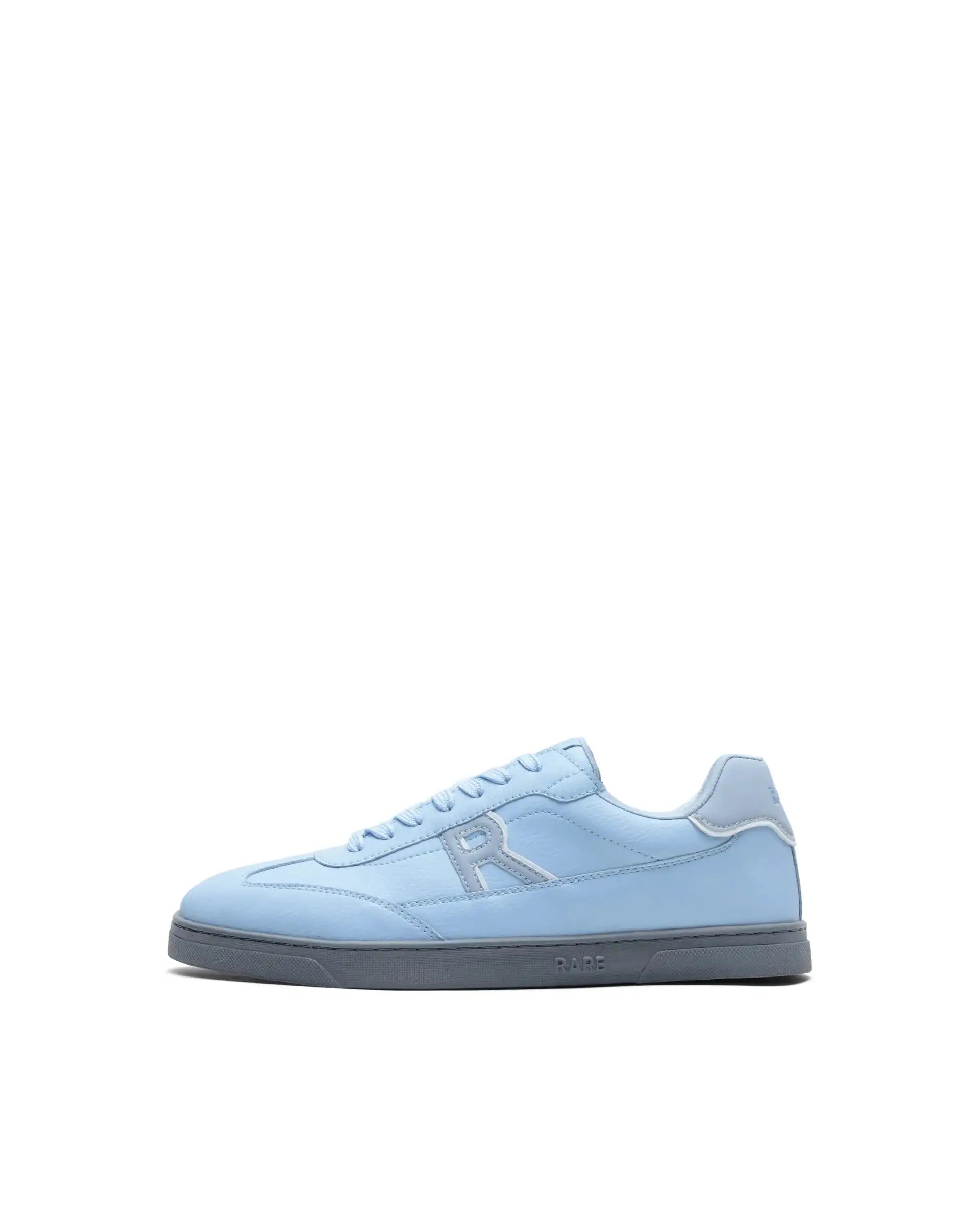 Rare Rabbit Men's Athens Ice Blue Micro Leather Sneaker