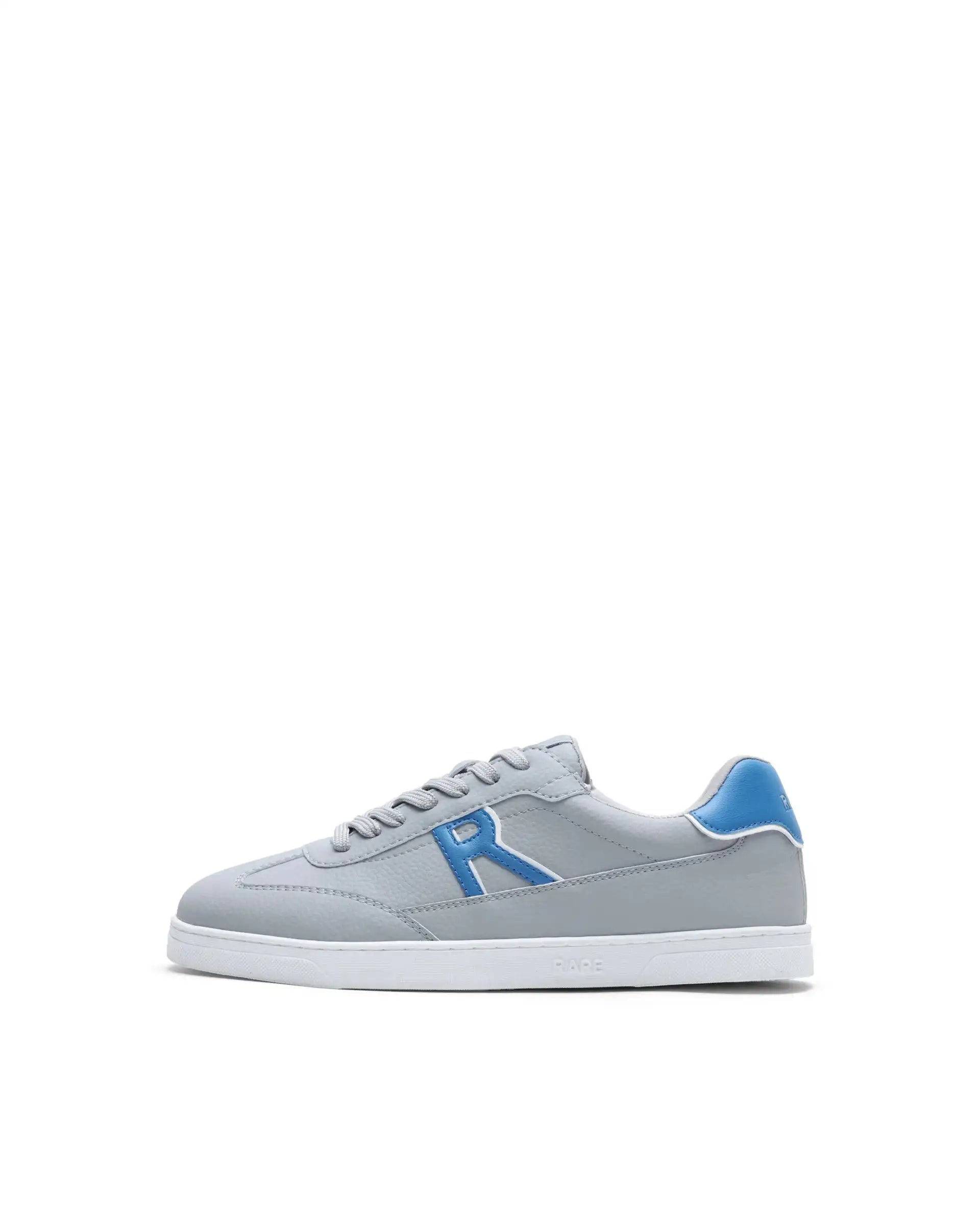 Rare Rabbit Men's Athens Light Grey Micro Leather Sneaker