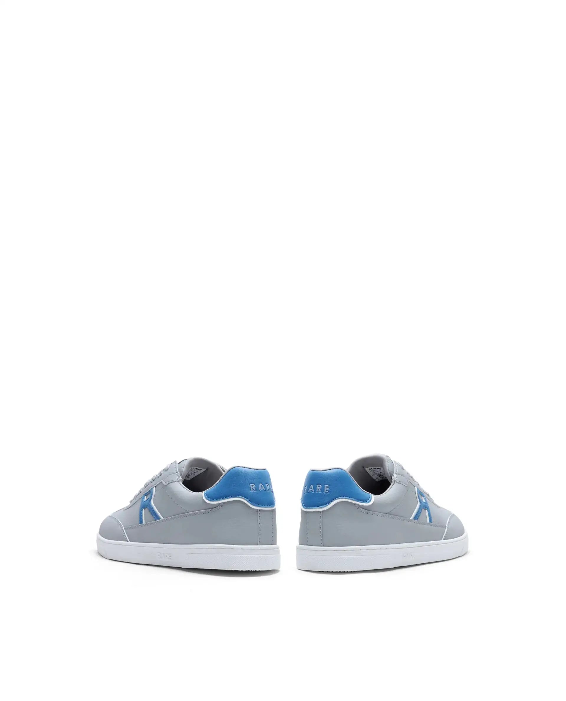 Rare Rabbit Men's Athens Light Grey Micro Leather Sneaker