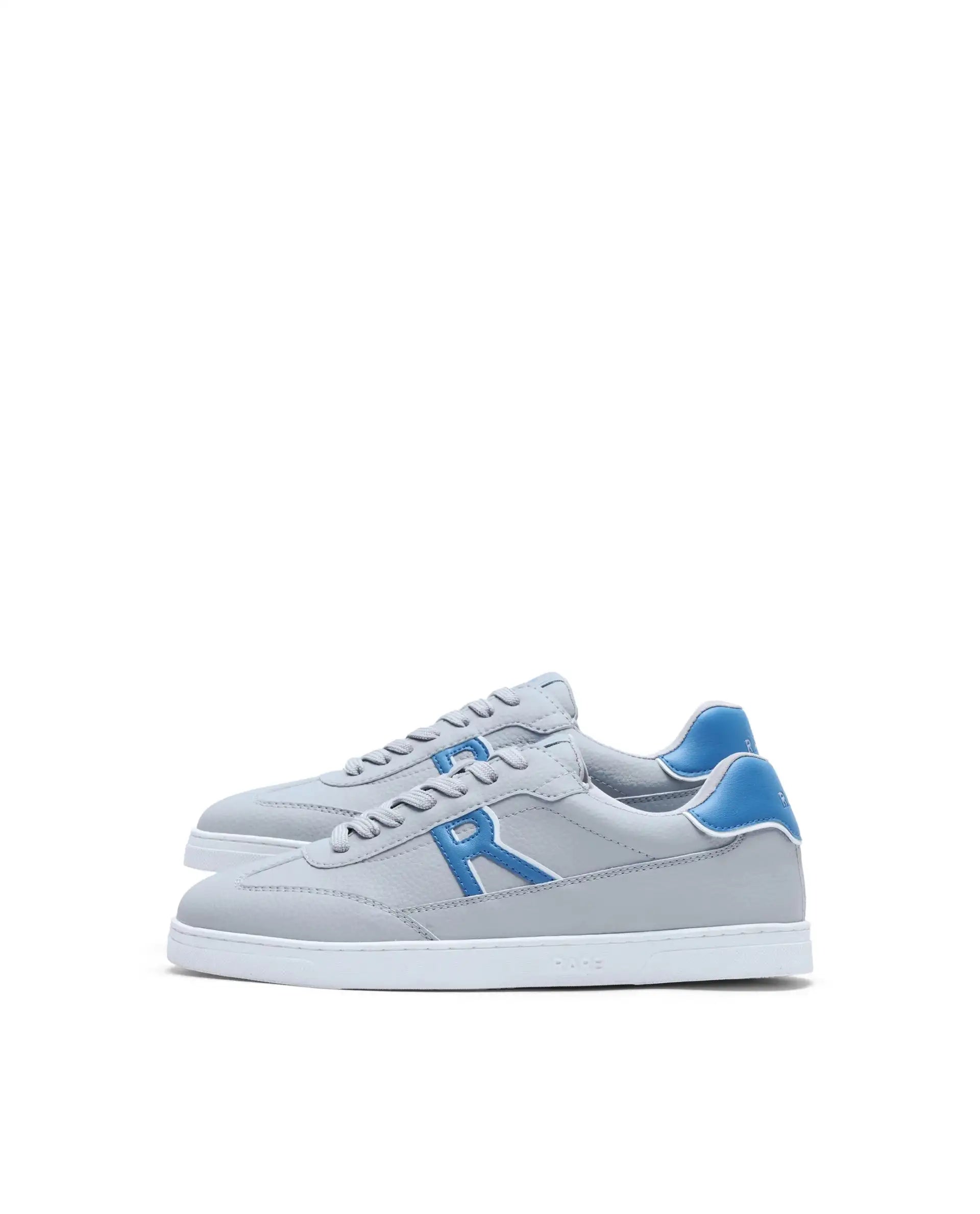 Rare Rabbit Men's Athens Light Grey Micro Leather Sneaker