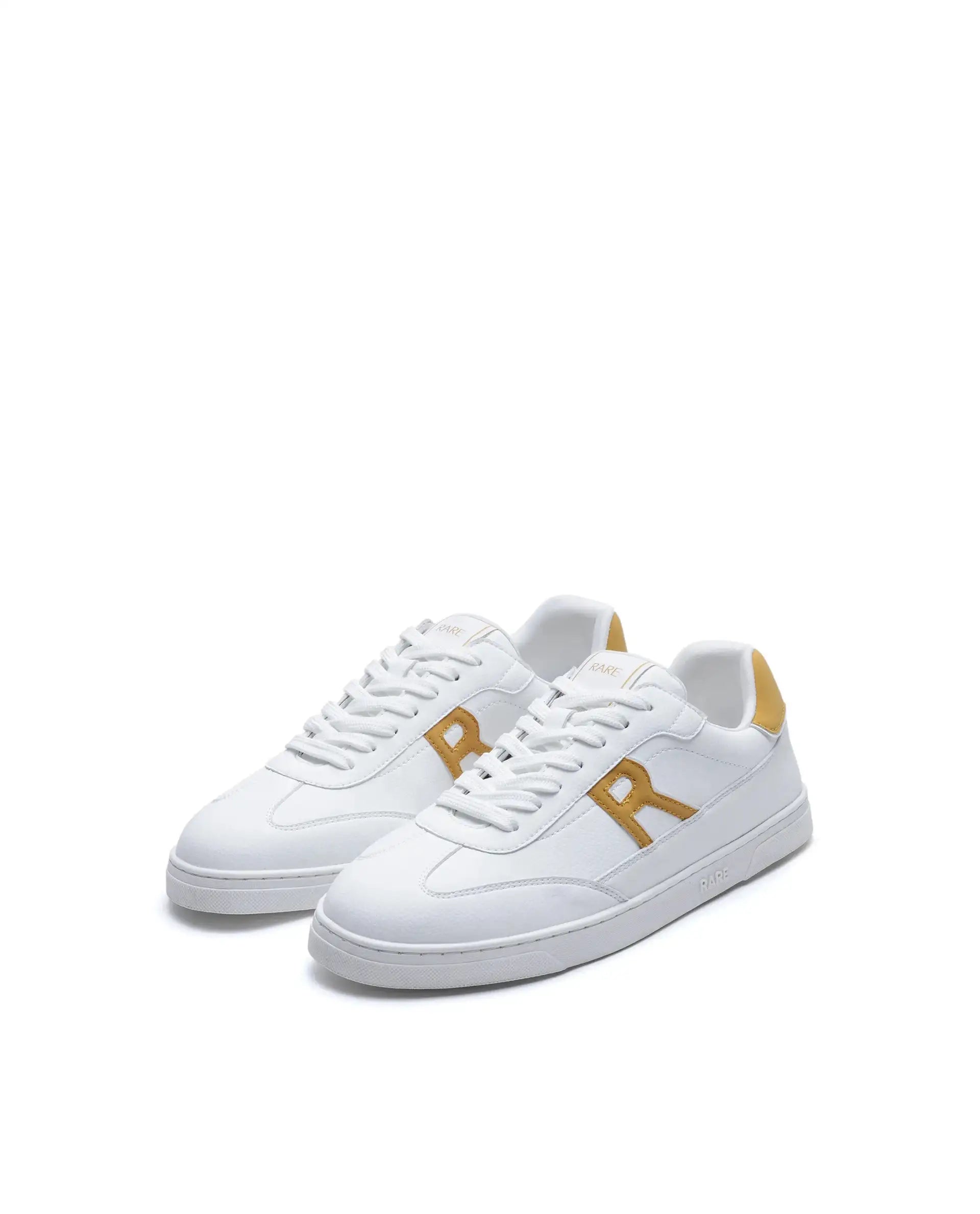 Rare Rabbit Men's Athens Yellow Micro Leather Sneaker