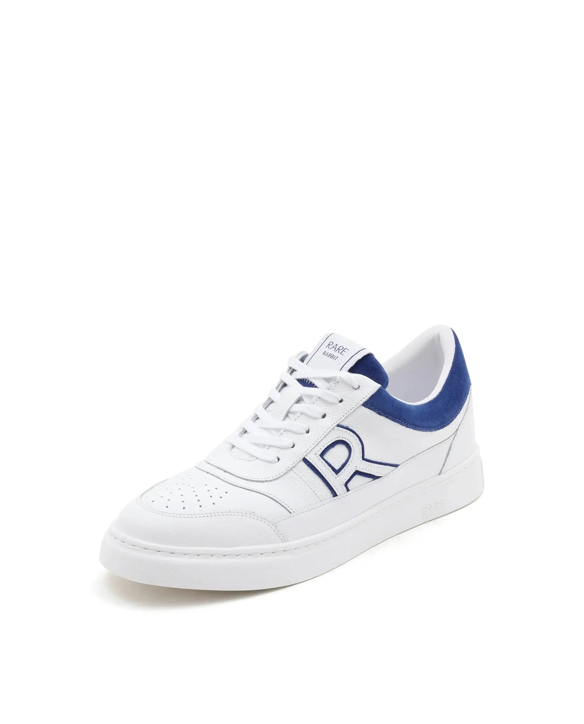Rare Rabbit Men Axiom White Premium Suede Genuine Leather Dualtone Lace-Up Shoes
