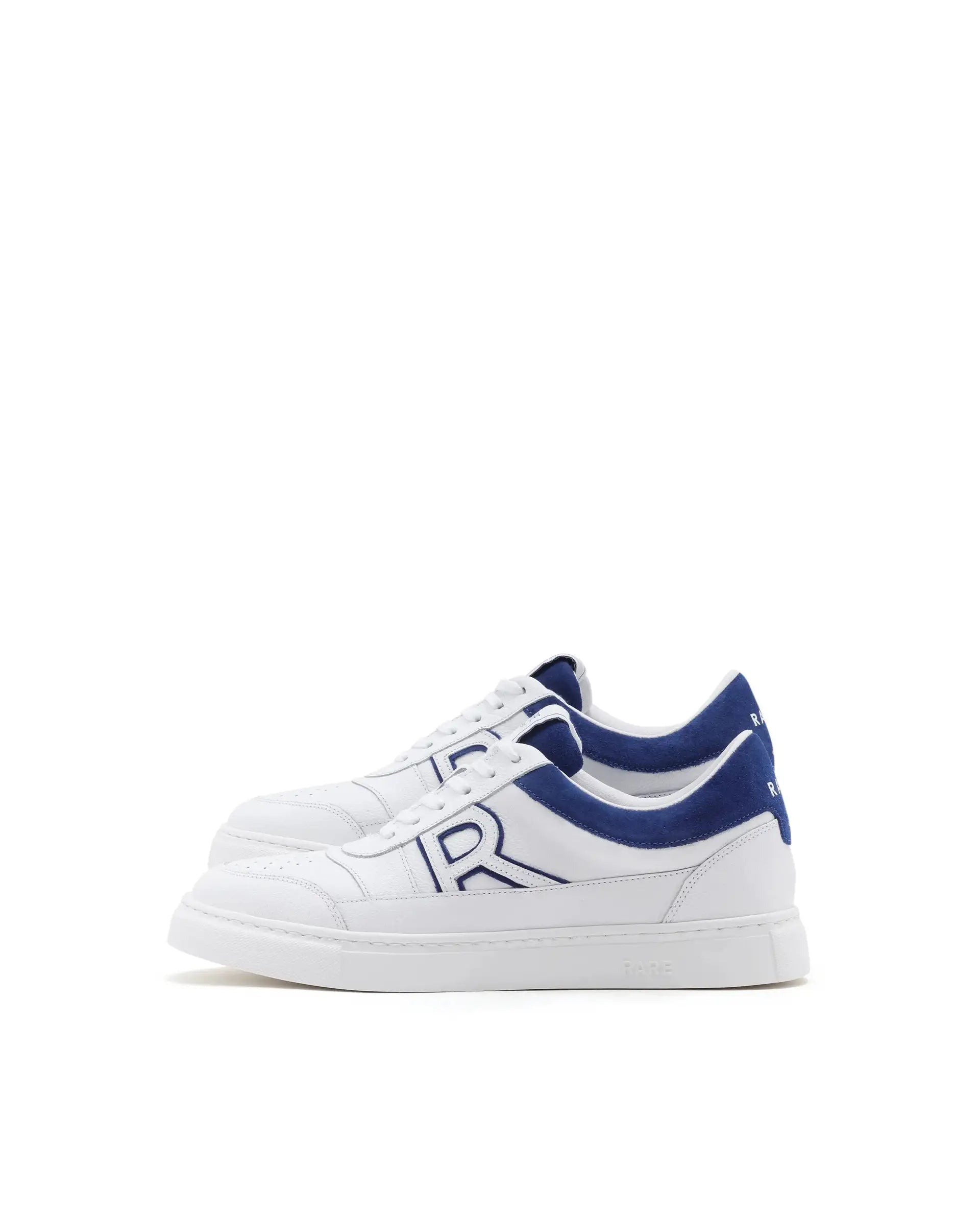 Rare Rabbit Men Axiom White Premium Suede Genuine Leather Dualtone Lace-Up Shoes