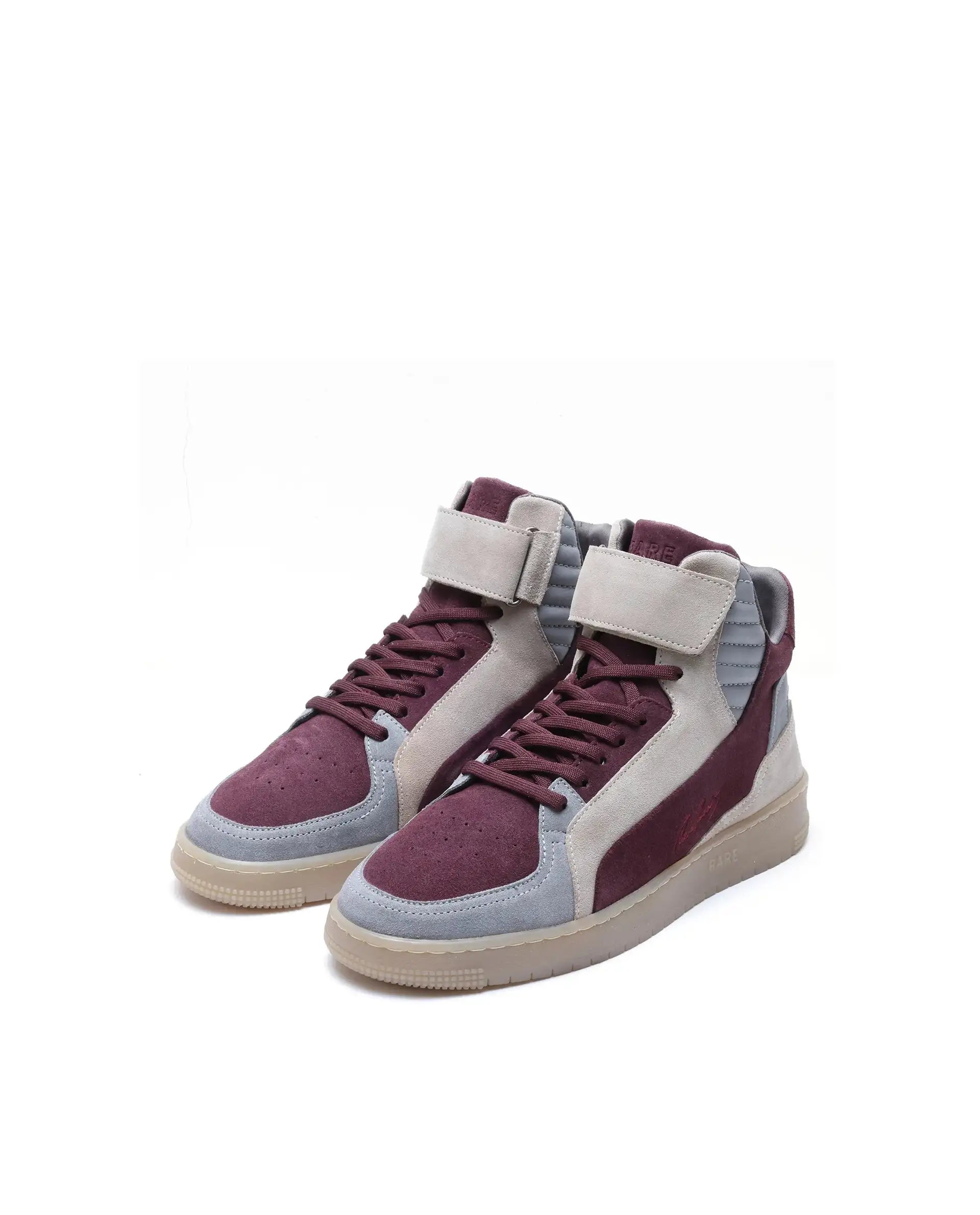 Rare Rabbit Men's Bacu Burgundy Lace-Up Suede Leather Closure Sneakers