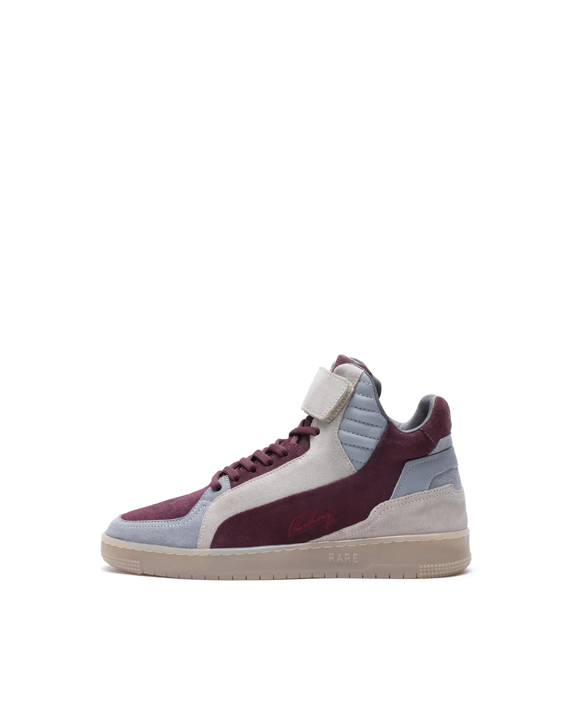 Rare Rabbit Men's Bacu Burgundy Lace-Up Suede Leather Closure Sneakers
