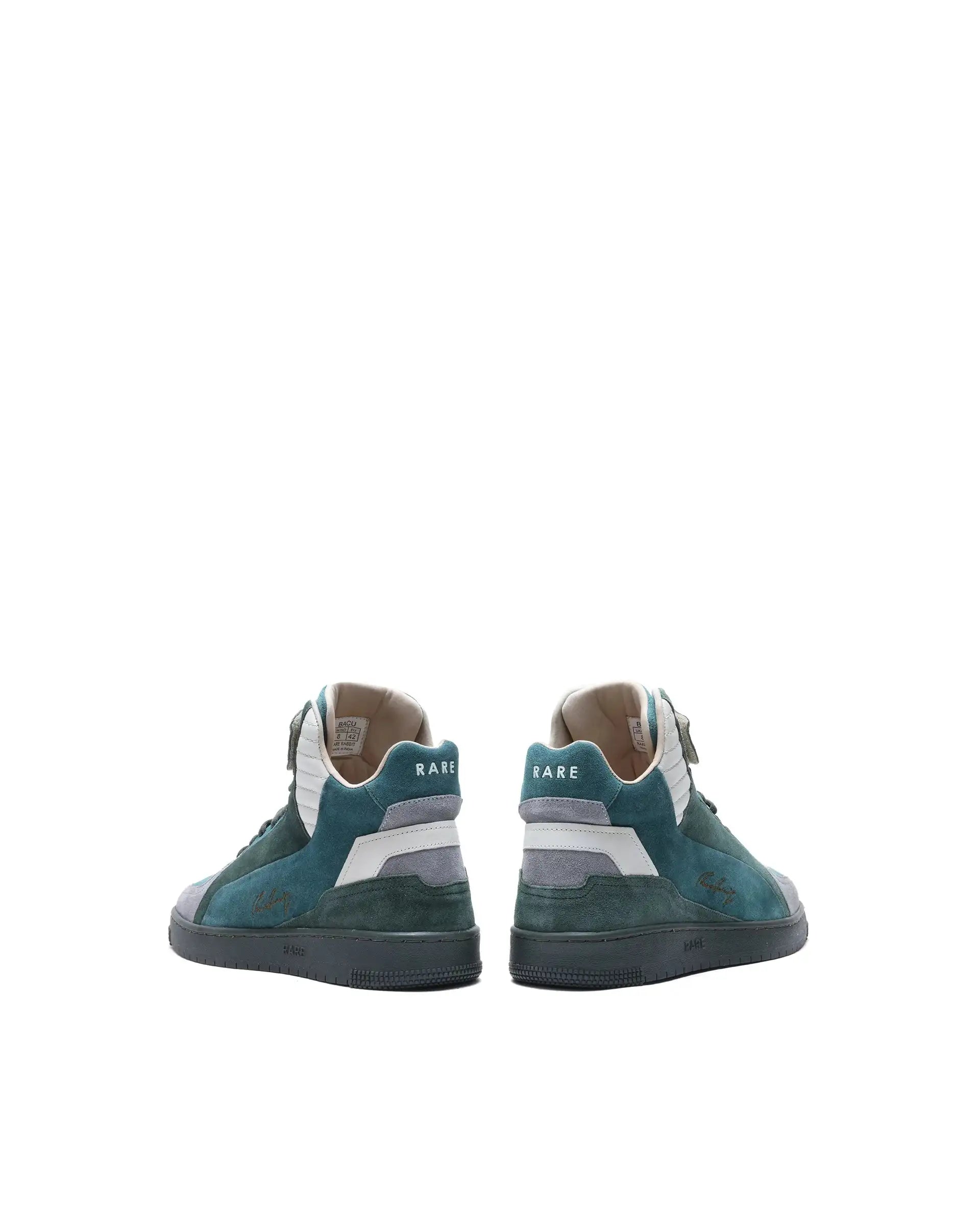 Rare Rabbit Men's Bacu Green Lace-Up Suede Leather Closure Sneaker