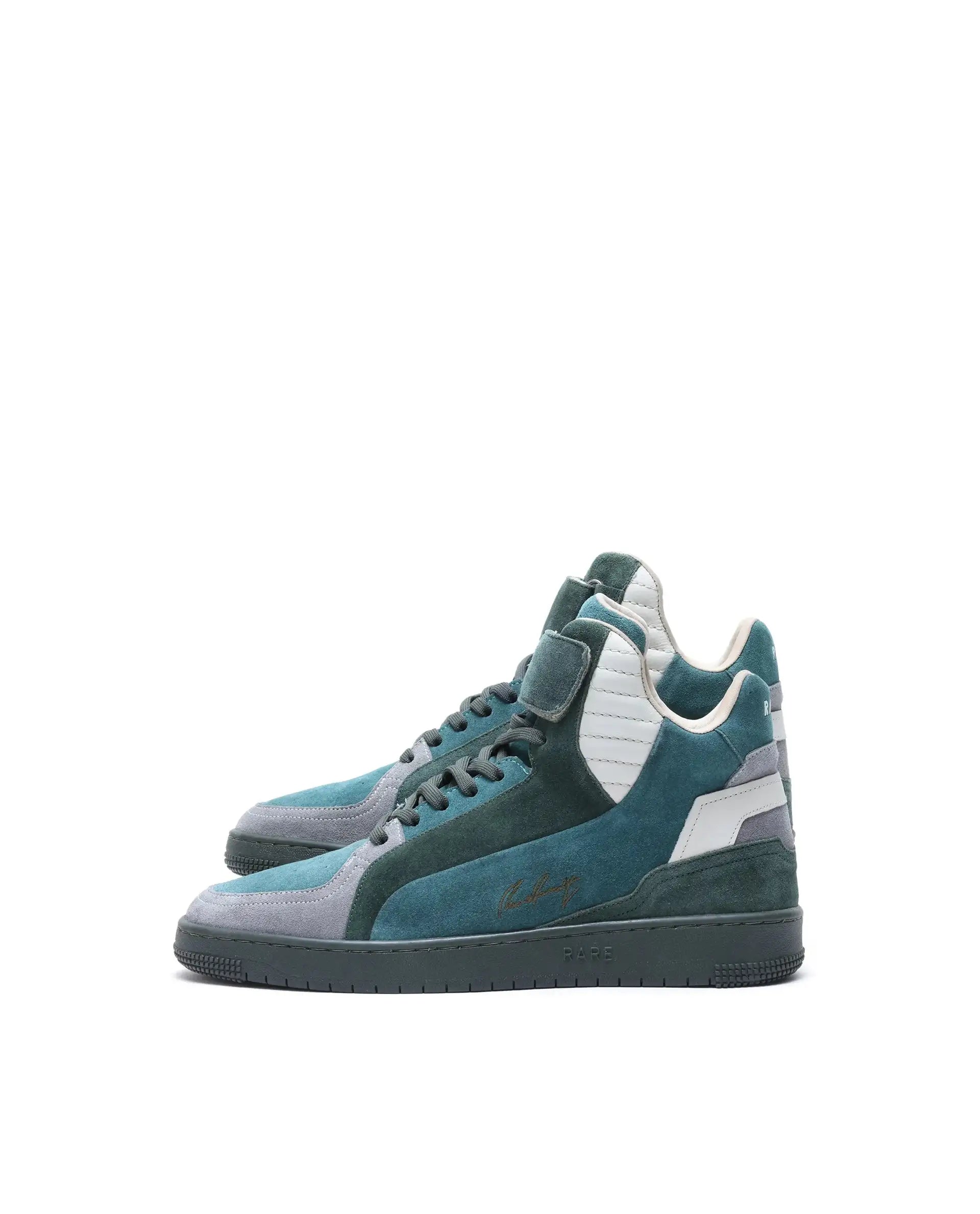 Rare Rabbit Men's Bacu Green Lace-Up Suede Leather Closure Sneaker