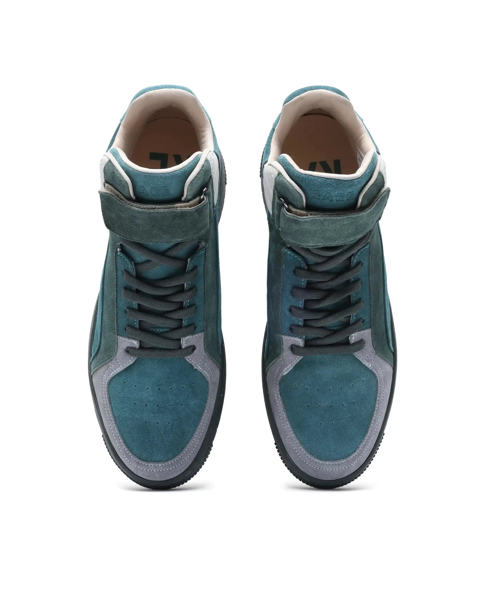 Rare Rabbit Men's Bacu Green Lace-Up Suede Leather Closure Sneaker