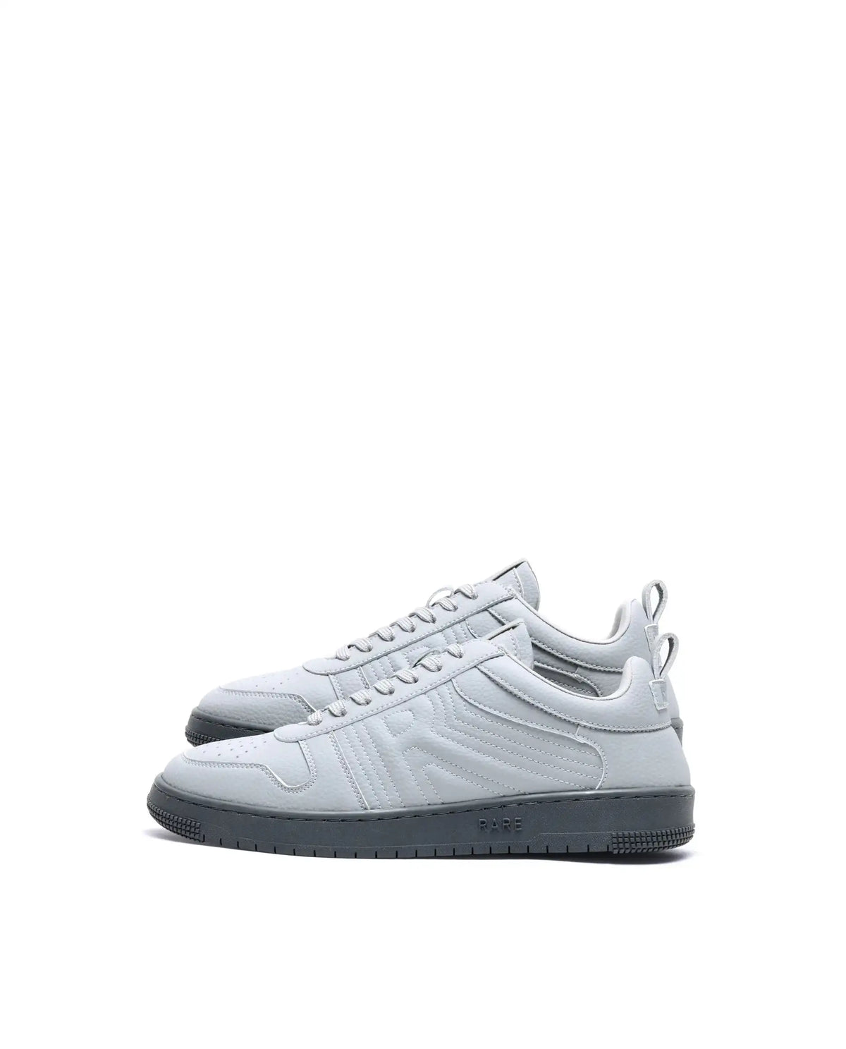 Rare Rabbit Men's Bane Grey Micro Leather Sneaker