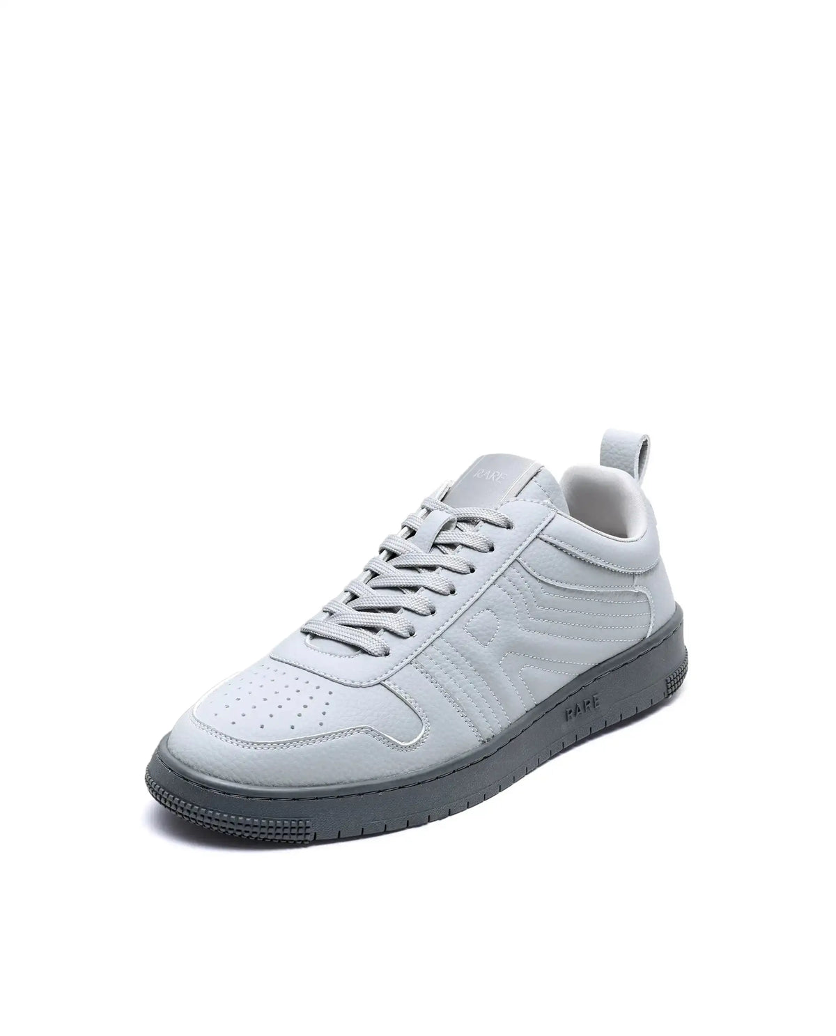 Rare Rabbit Men's Bane Grey Micro Leather Sneaker