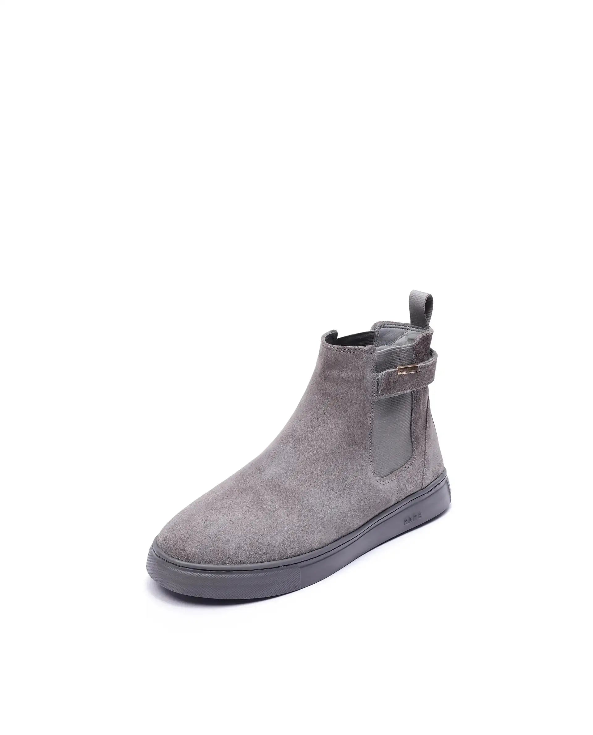 Rare Rabbit Men Berus Grey Suede Slip-on Closure Chelsea Shoes
