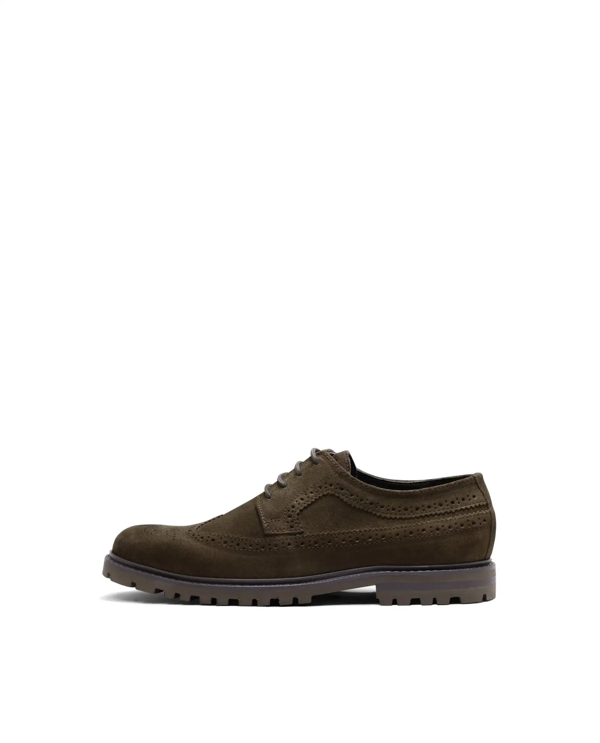 Rare Rabbit Men Brix Khaki Suede Lace-Up Closure Shoes