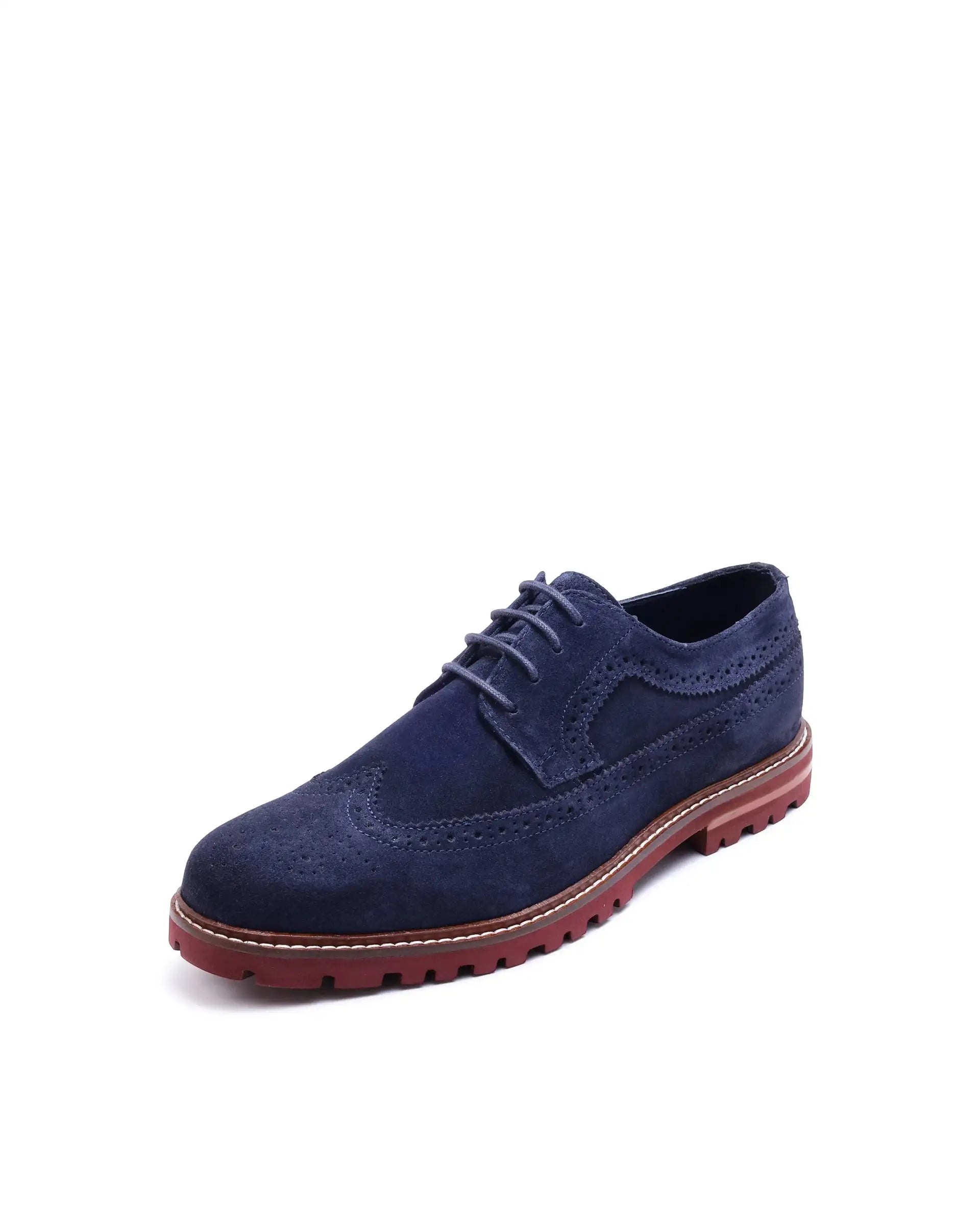 Rare Rabbit Men Brix Navy Suede Lace-Up Closure Shoes