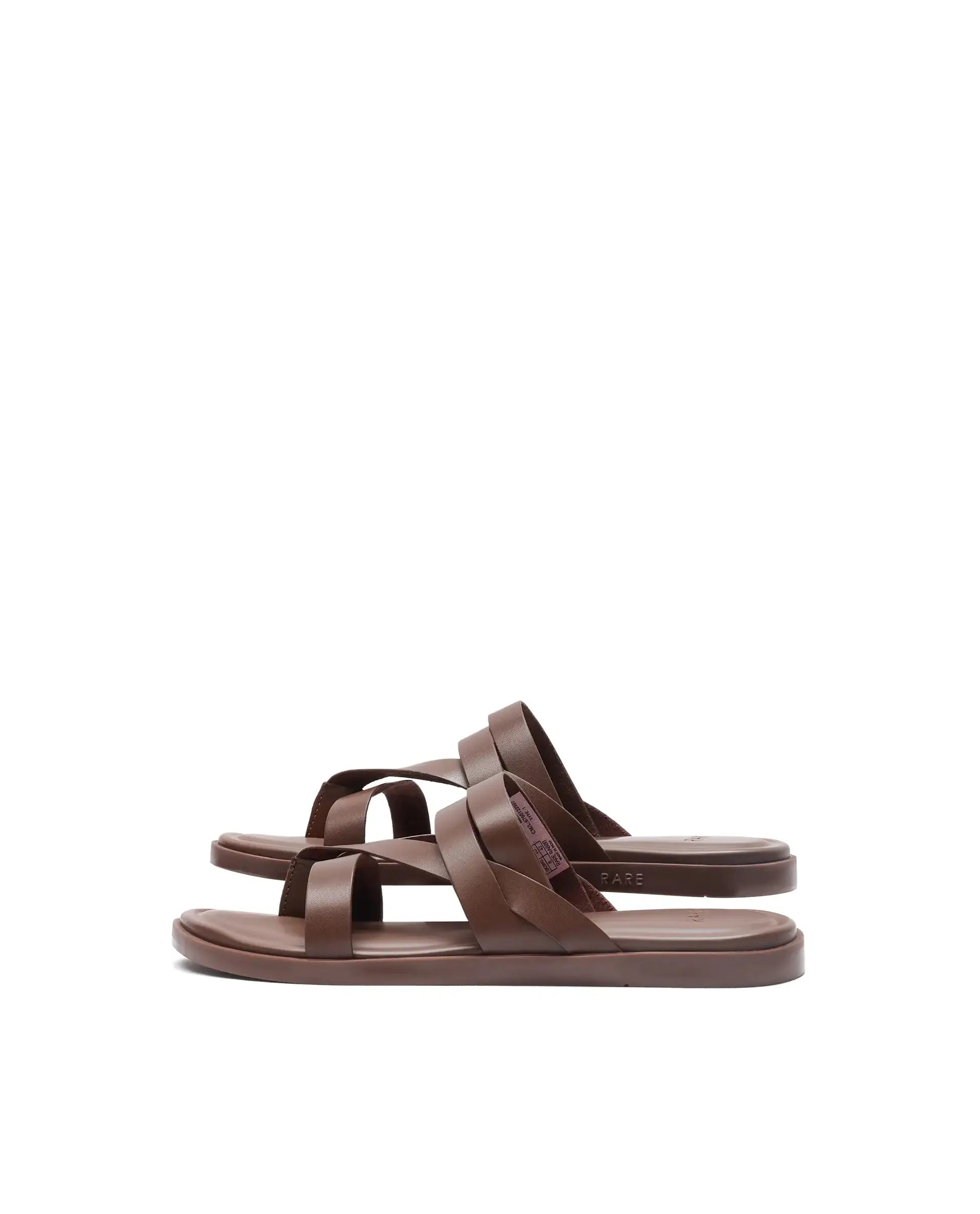 Rare Rabbit Men's Bron Tan Slip-On Closure Sandals