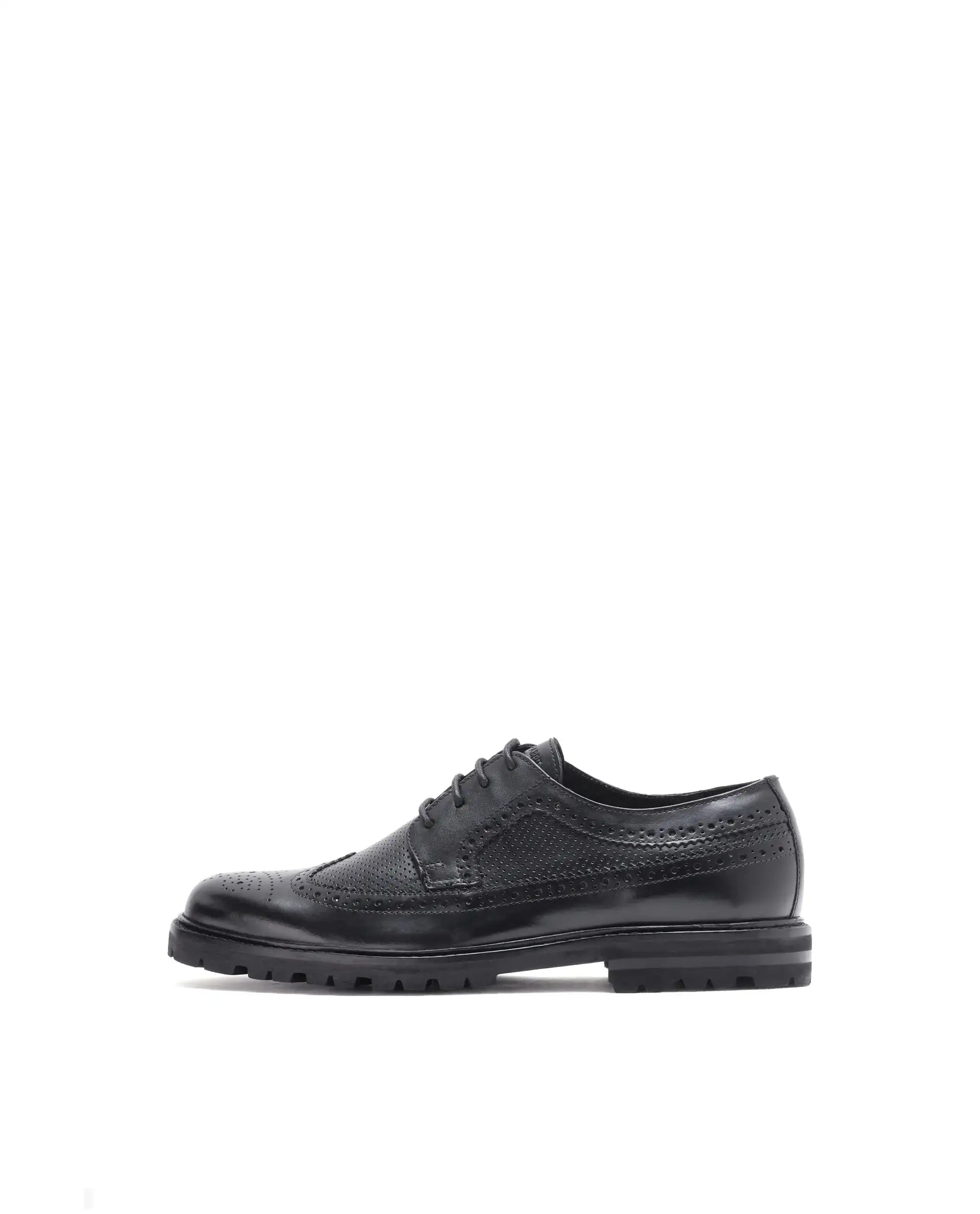 Rare Rabbit Men's Brox Black Plain Shoes