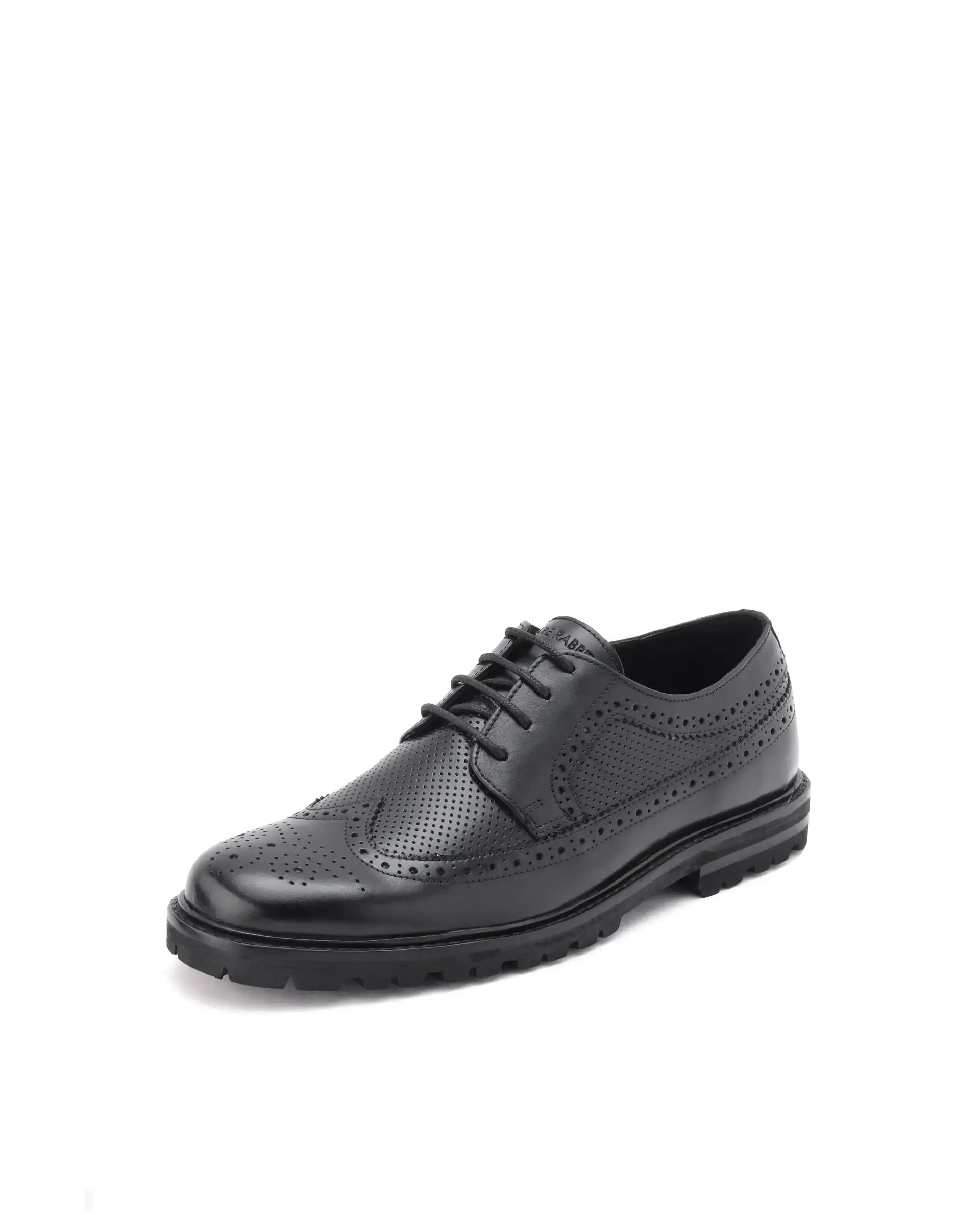 Rare Rabbit Men's Brox Black Plain Shoes