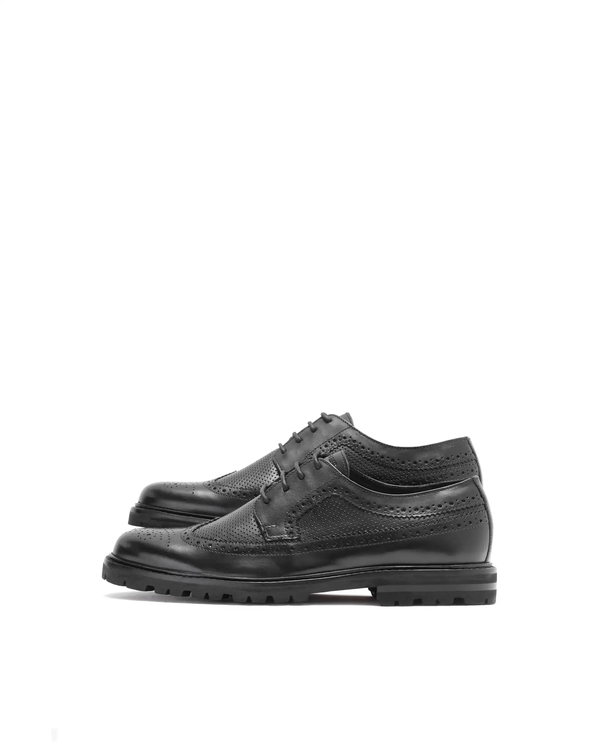 Rare Rabbit Men's Brox Black Plain Shoes