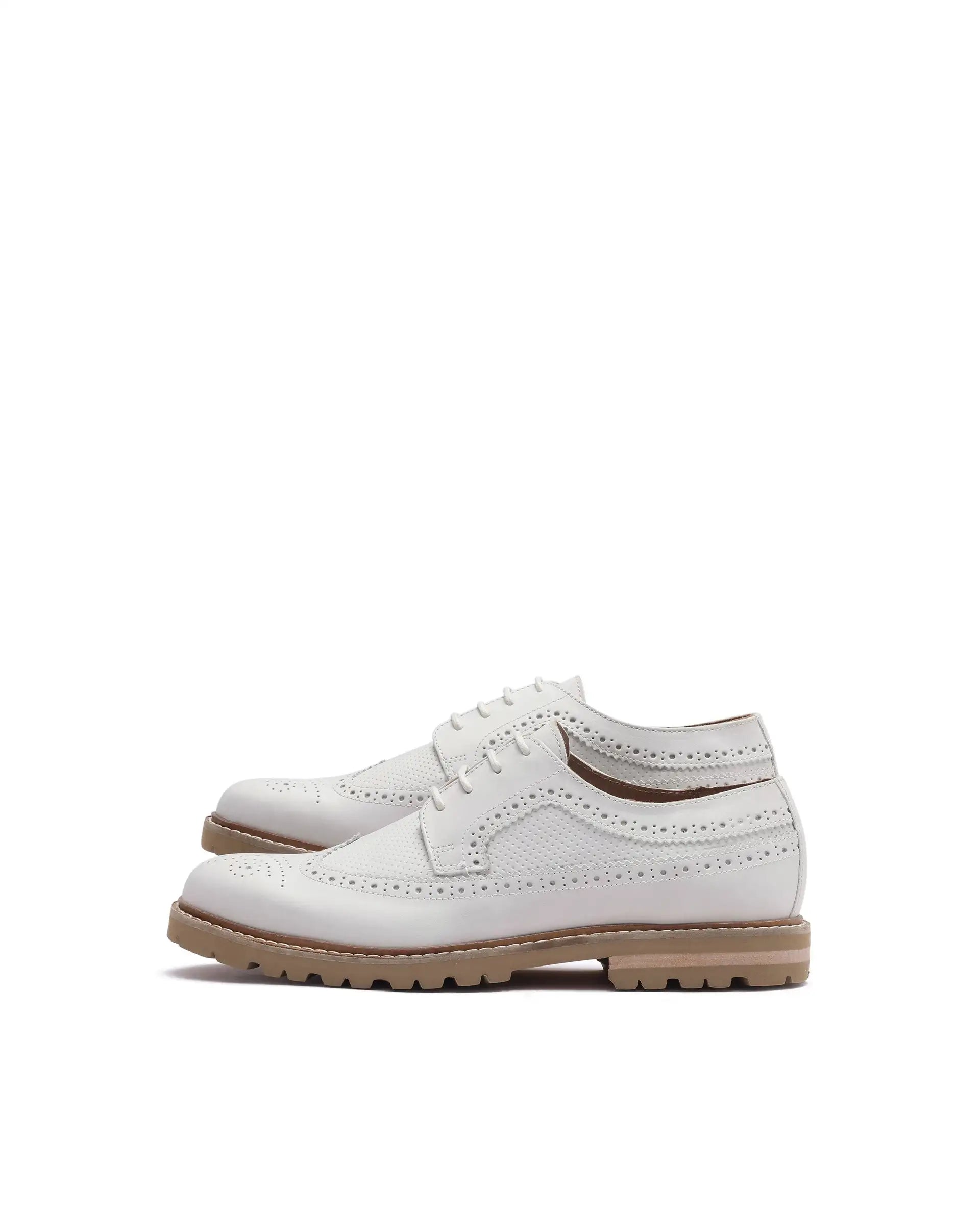 Rare Rabbit Men Brox Ivory Lace-Up Shoes