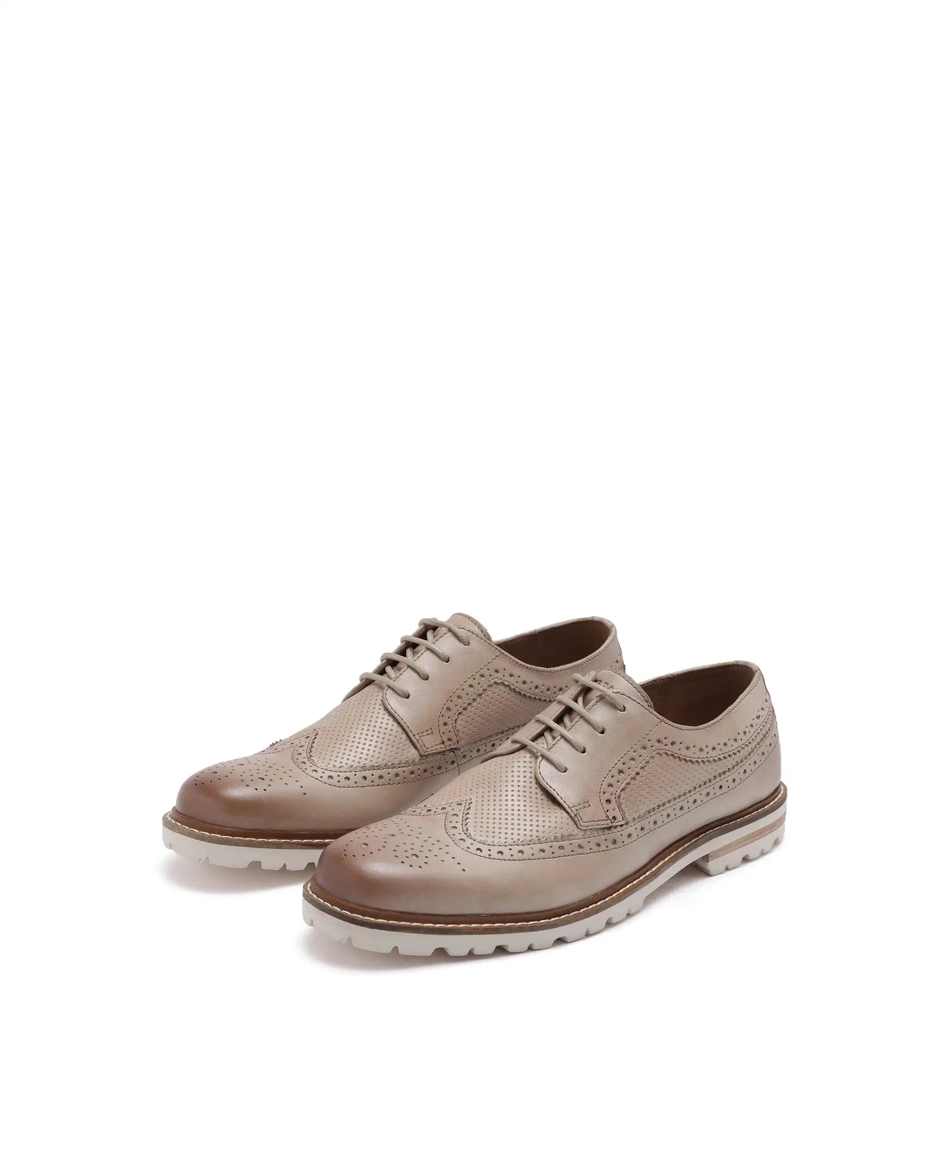 Rare Rabbit Men Brox Tan Lace-Up Shoes