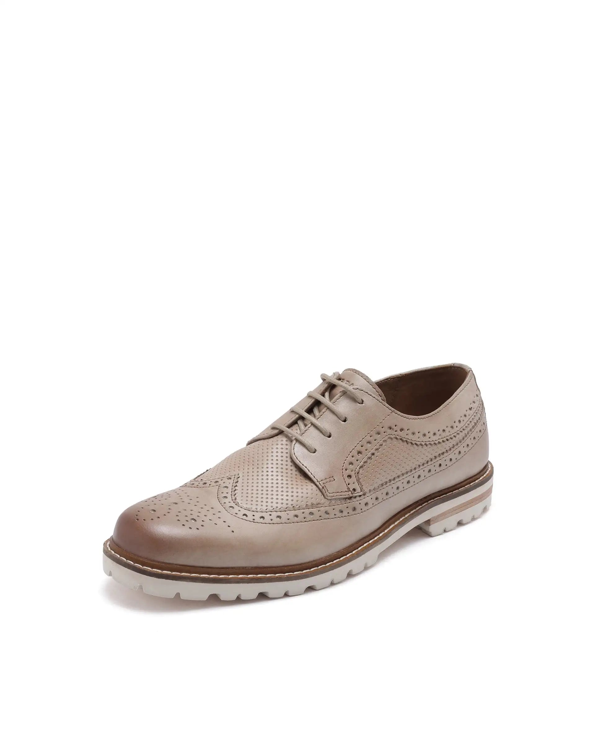 Rare Rabbit Men Brox Tan Lace-Up Shoes