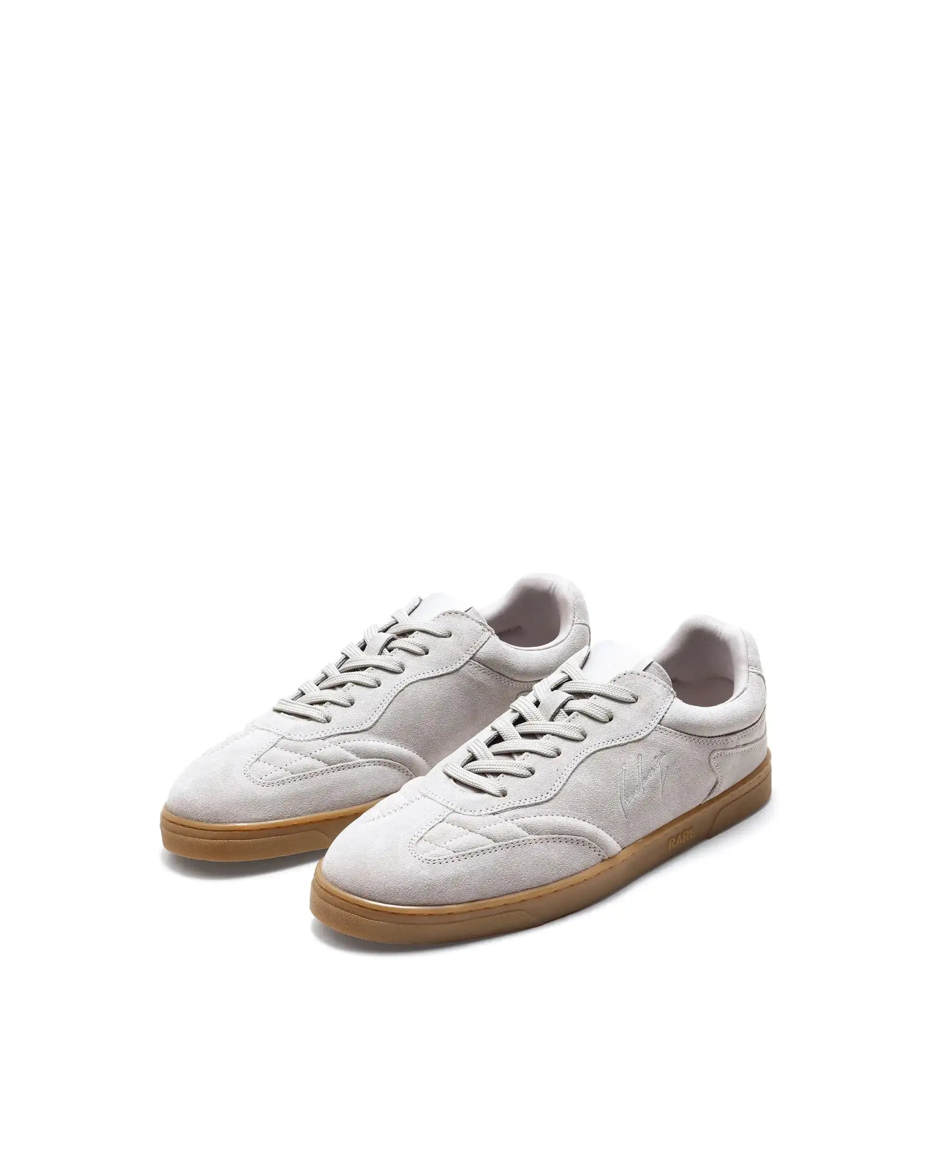 Rare Rabbit Men's Burnie Grey Lace-Up Closure Suede Sneaker