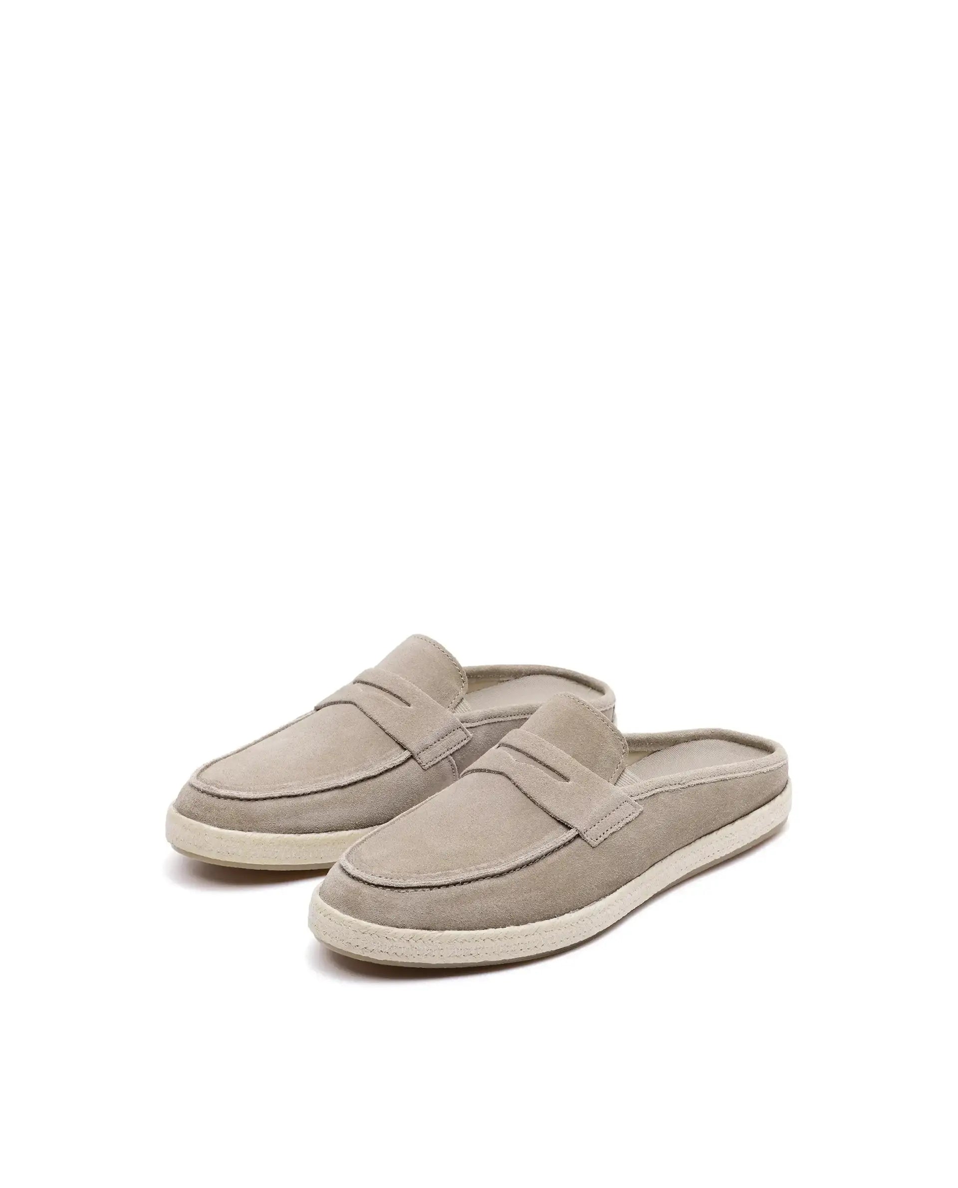 Rare Rabbit Men Diago Camel Suede Leather Slip-On Closure Shoes